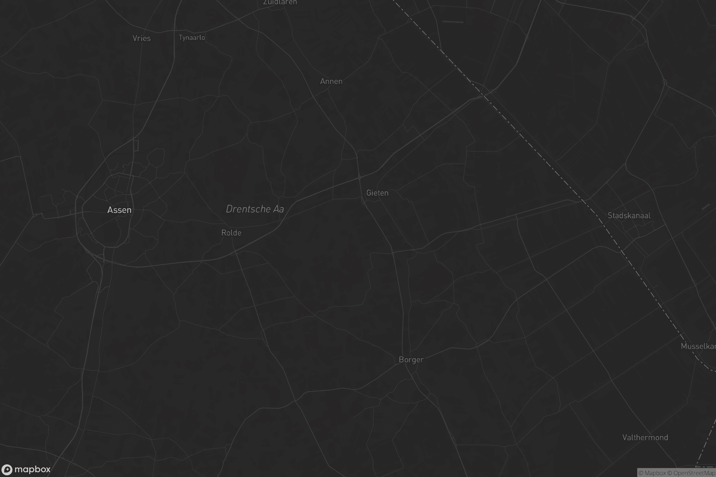 Kaart van Aa en Hunze