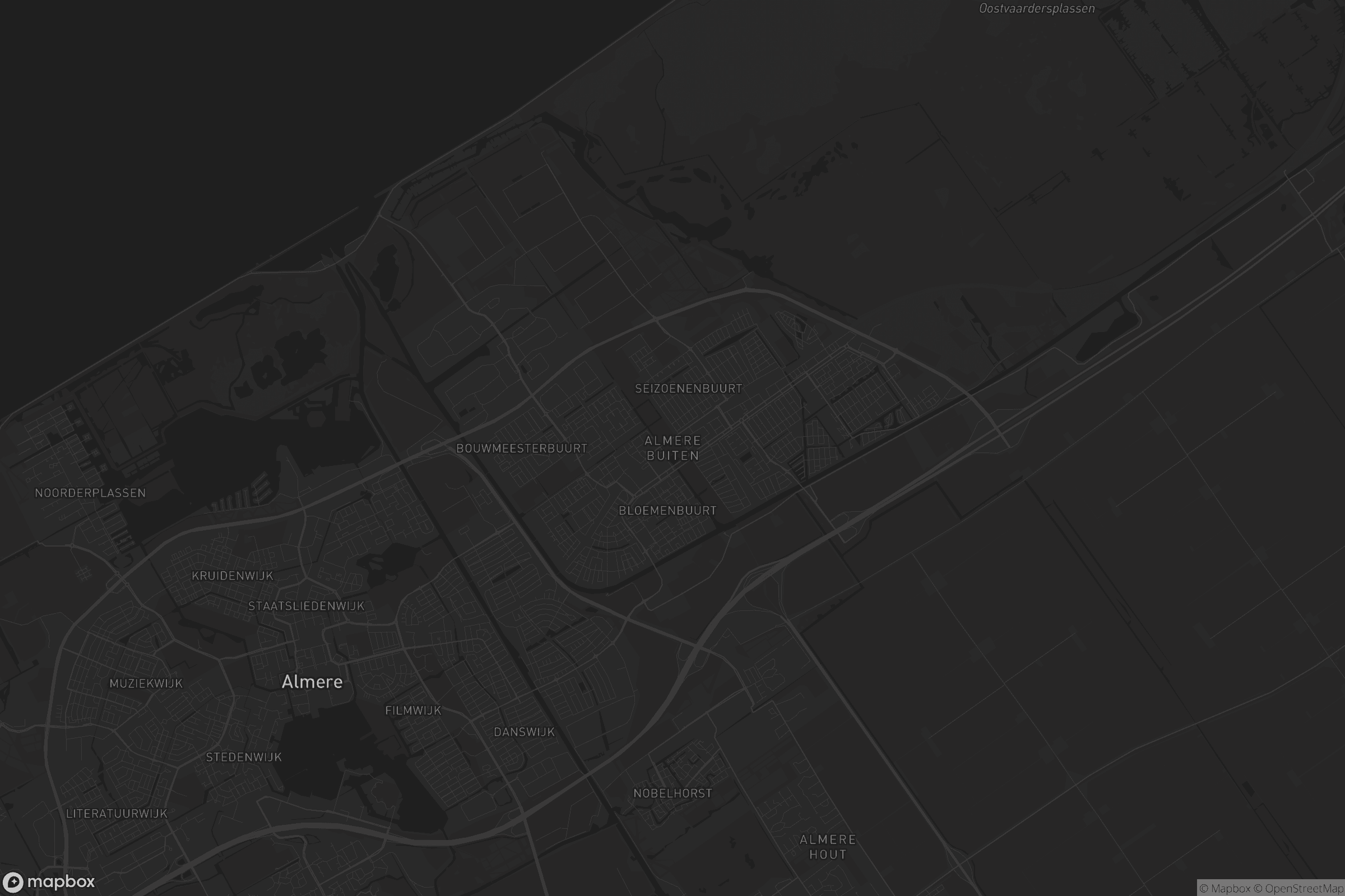 Kaart van Almere Buiten