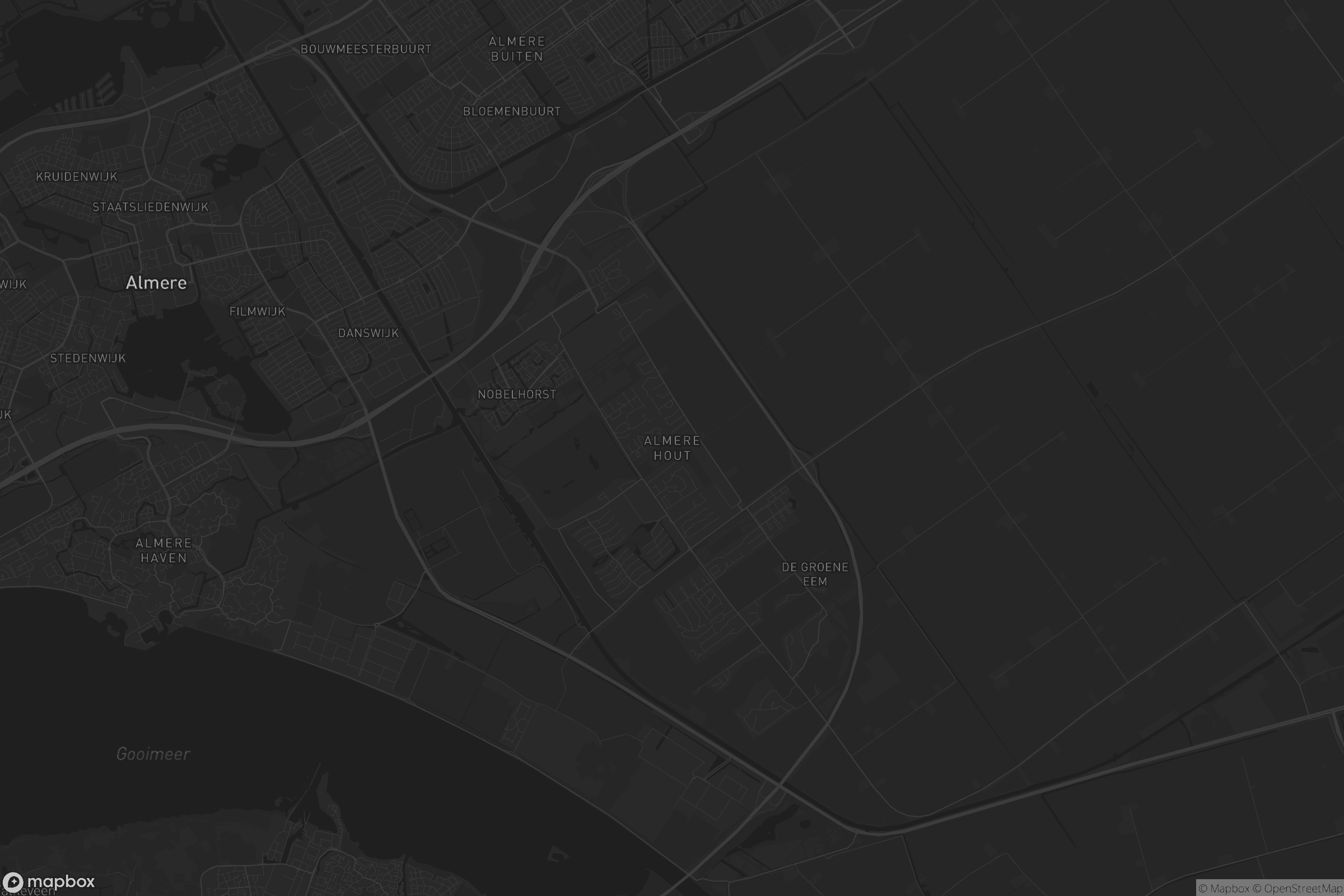 Kaart van Almere Hout