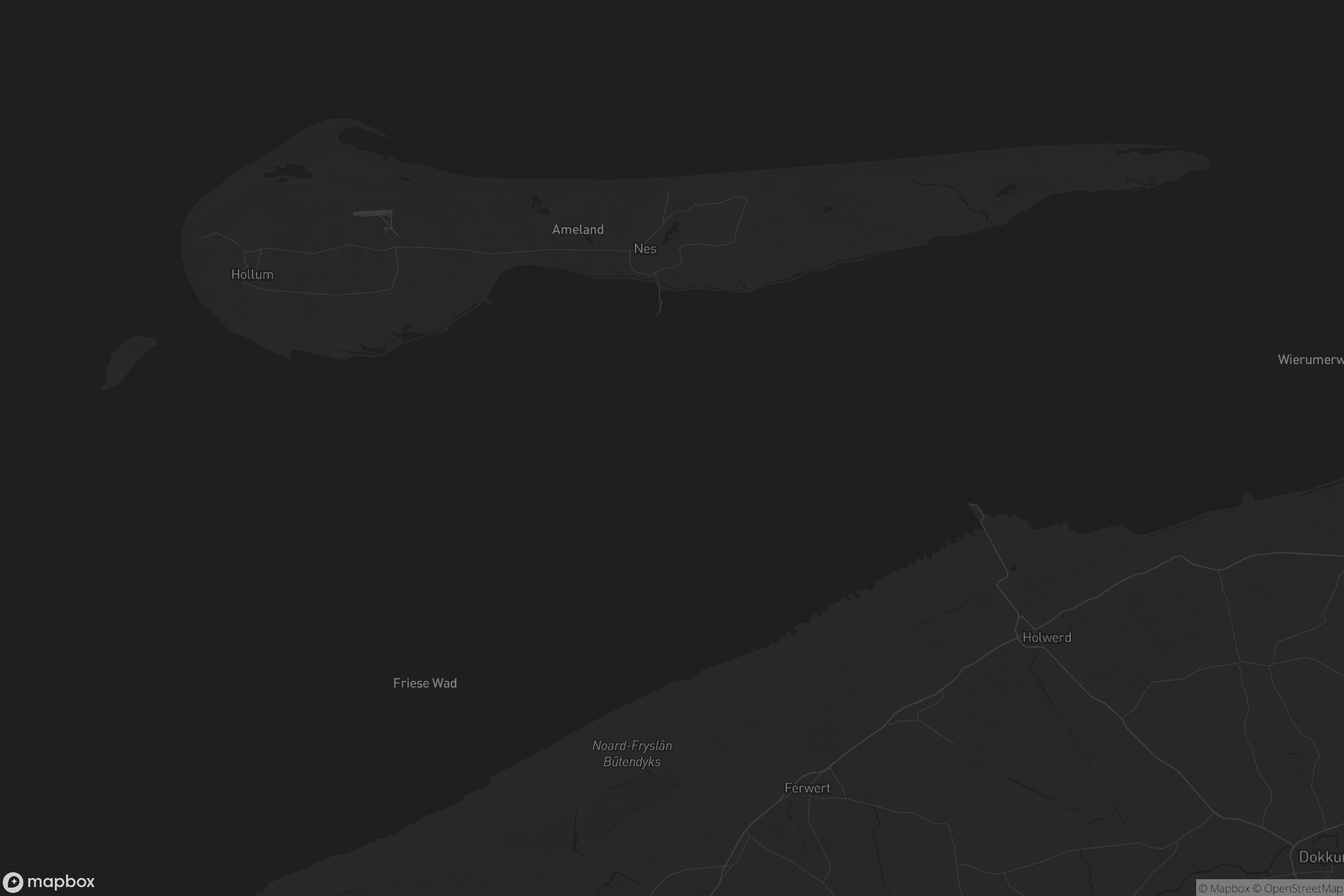 Kaart van Ameland