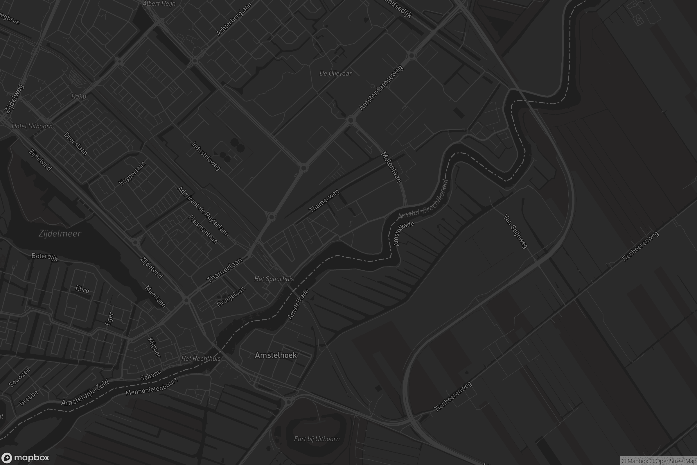 Kaart van Amstelhoek