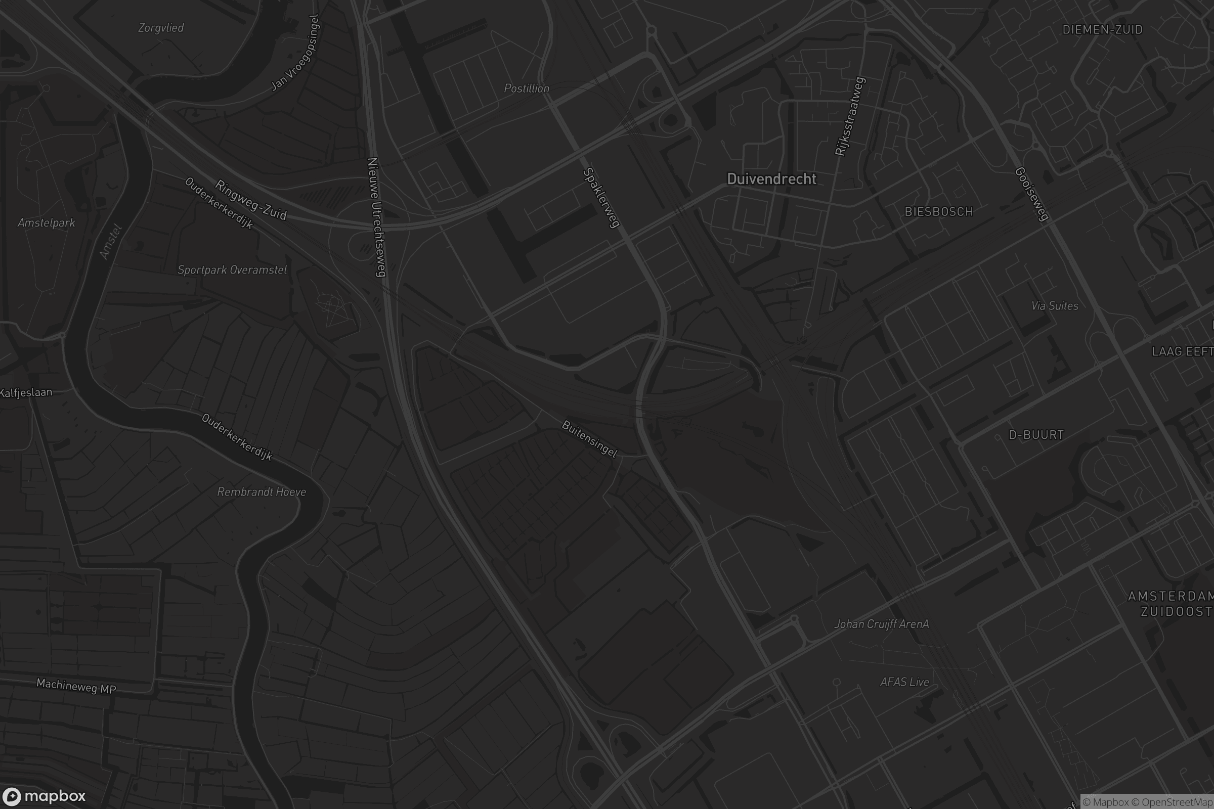 Kaart van Amsterdam-Duivendrecht