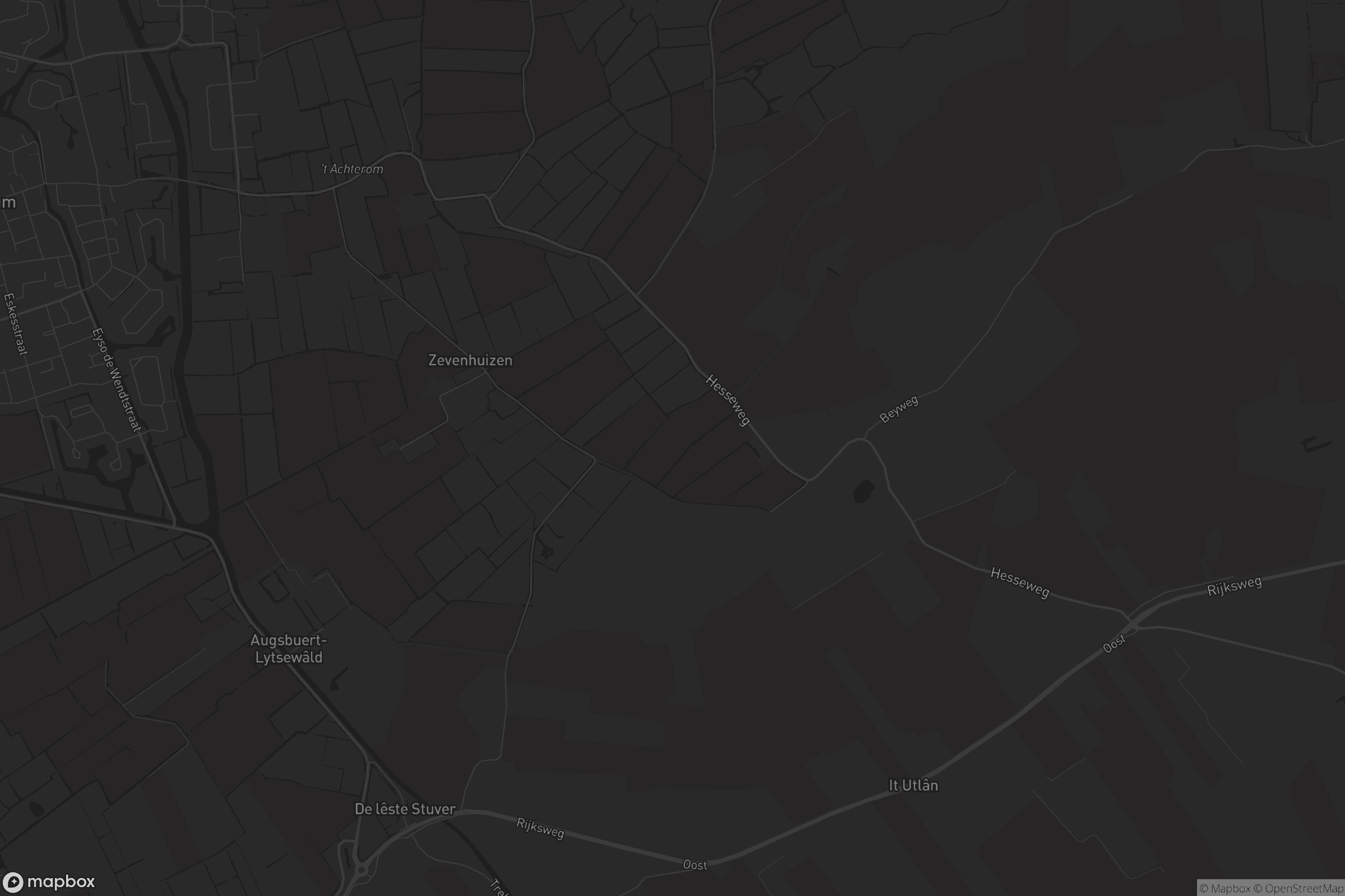 Kaart van Augsbuert-Lytsewâld