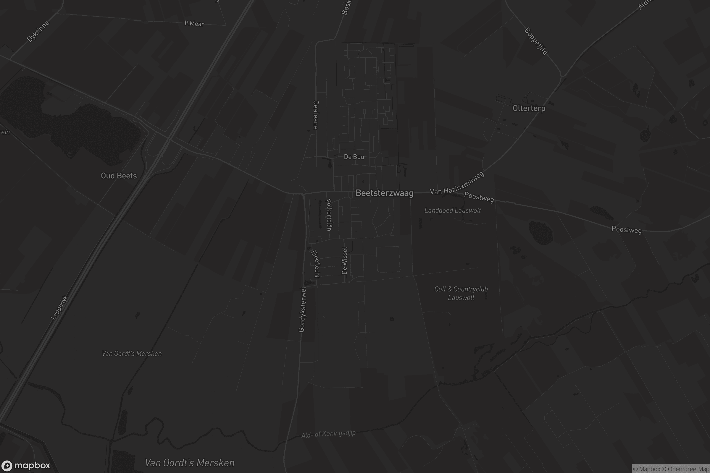 Kaart van Beetsterzwaag