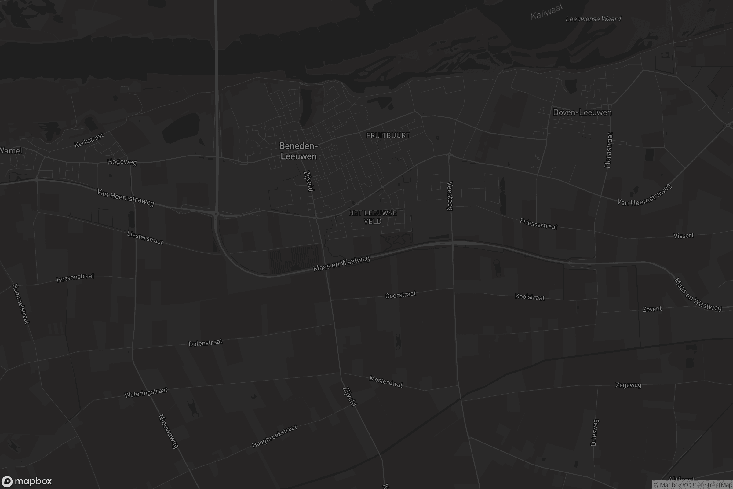 Kaart van Beneden-Leeuwen