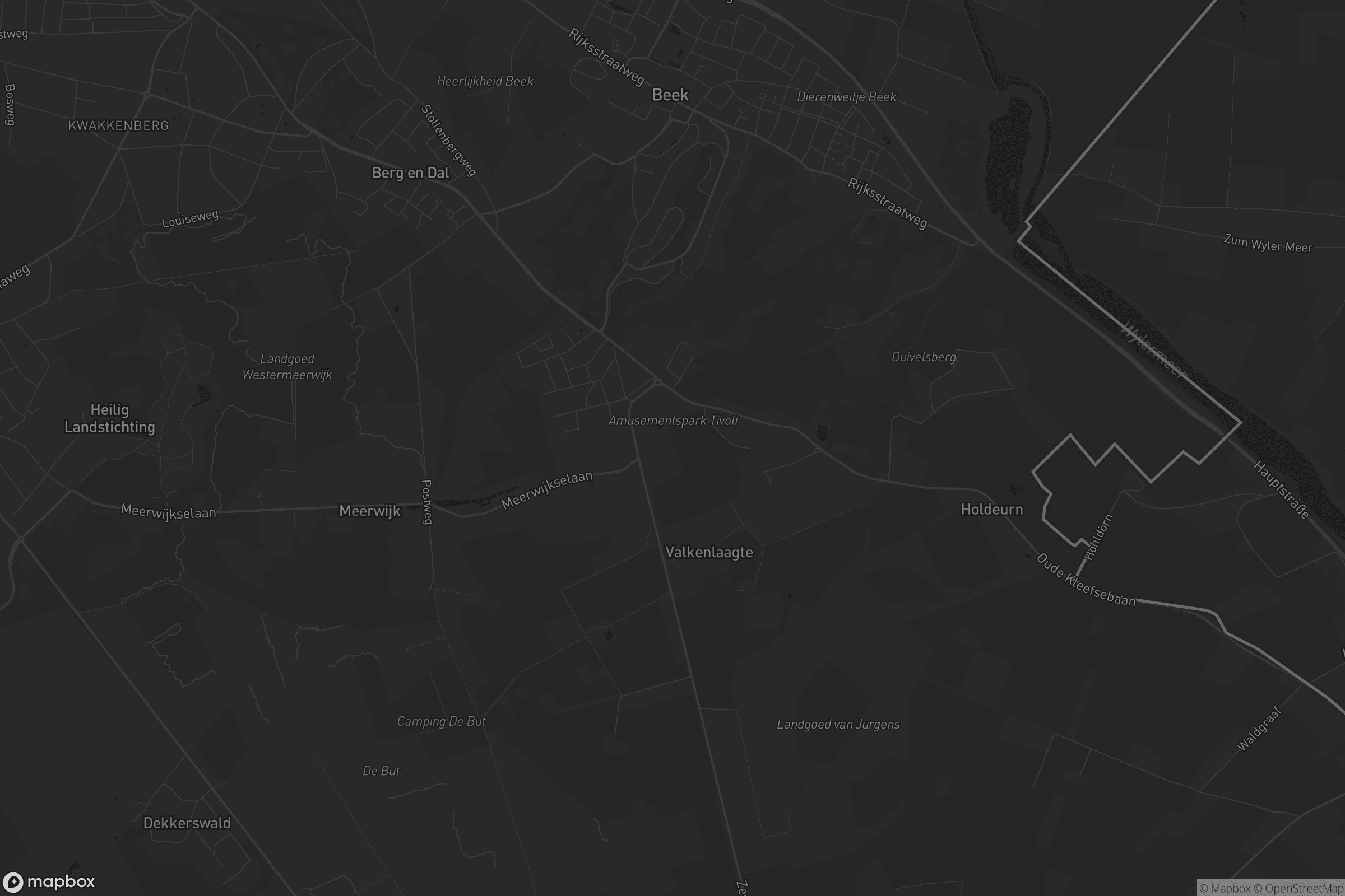 Kaart van Berg en Dal