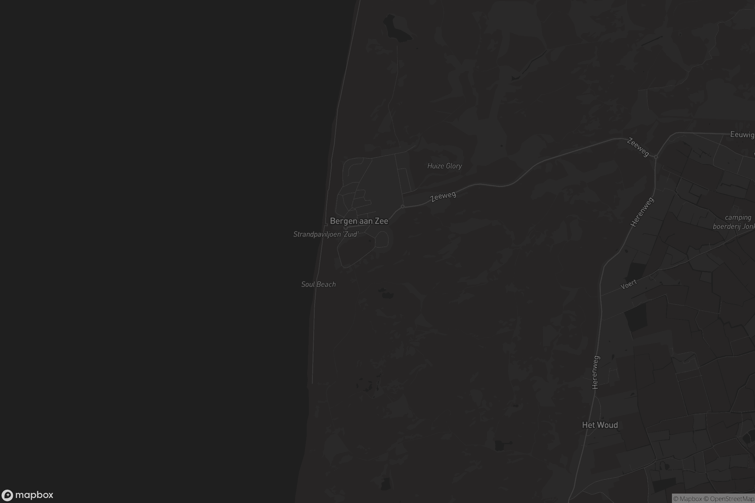 Kaart van Bergen aan Zee