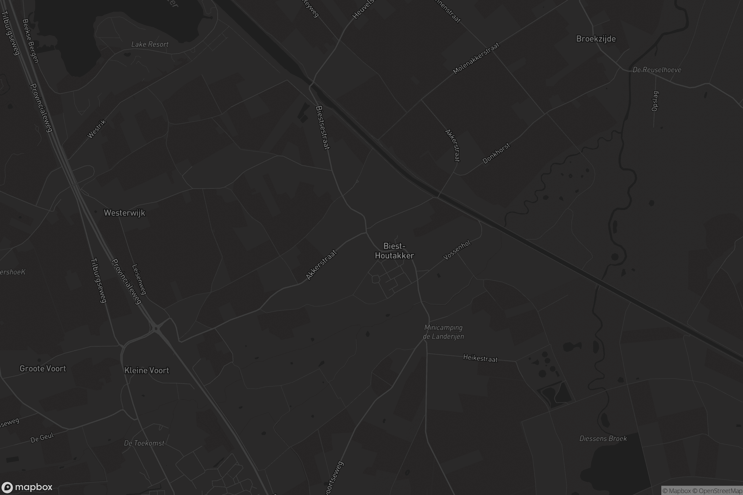 Kaart van Biest-Houtakker