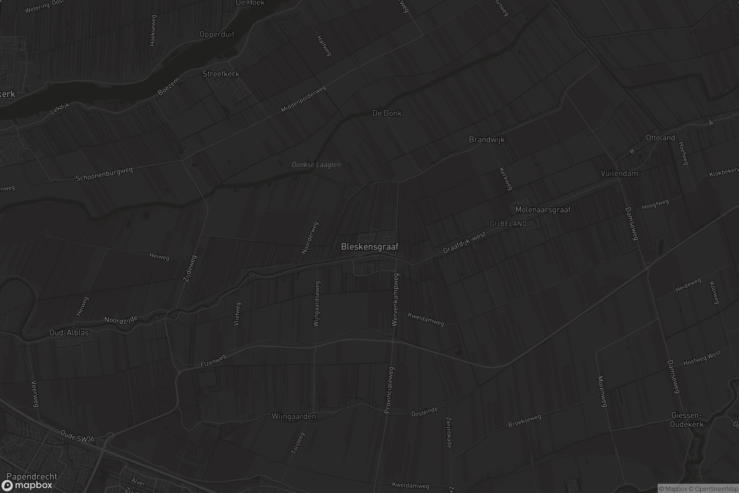 Kaart van Bleskensgraaf