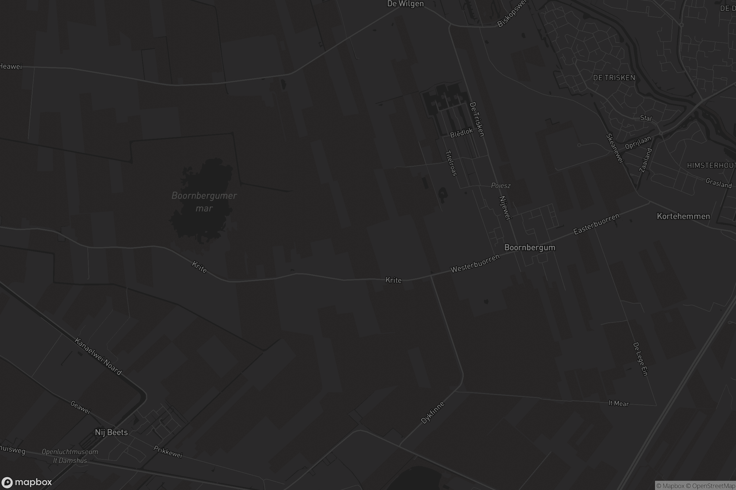 Kaart van Boornbergum