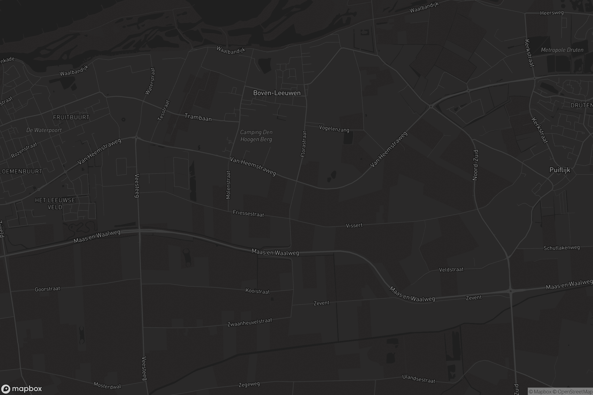 Kaart van Boven-Leeuwen