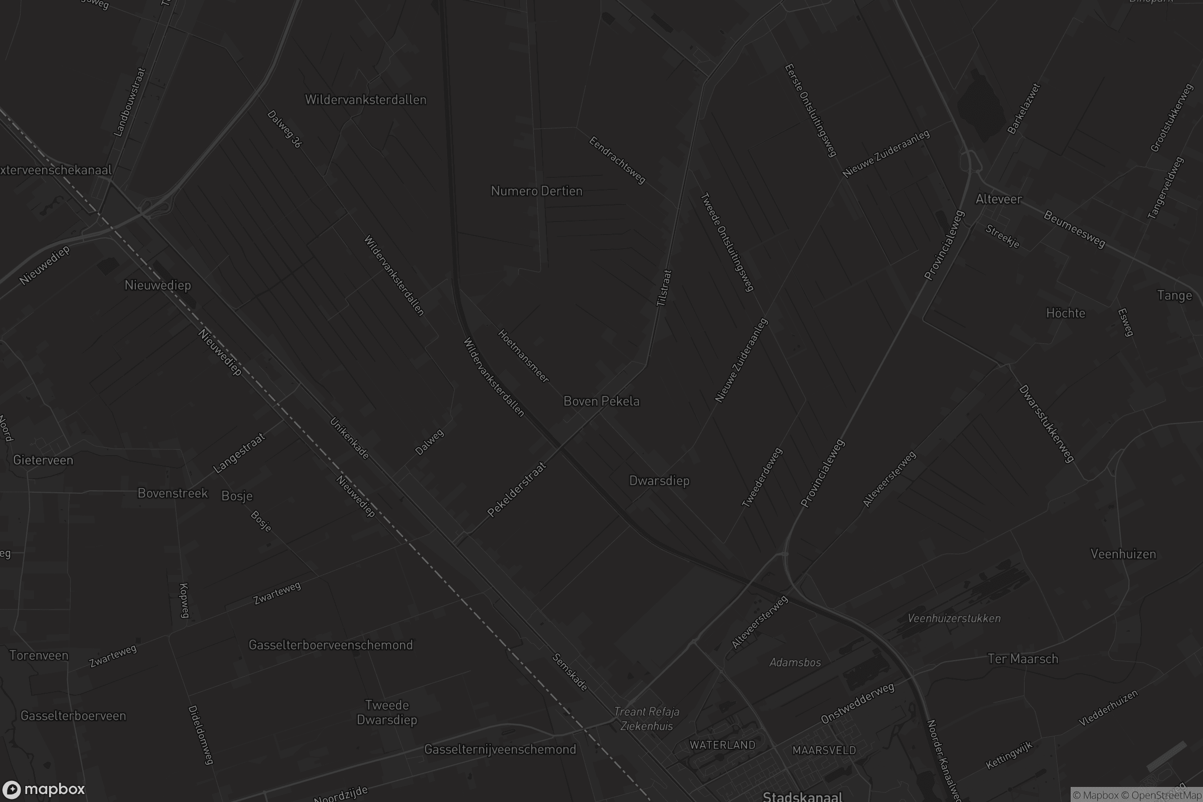 Kaart van Boven Pekela