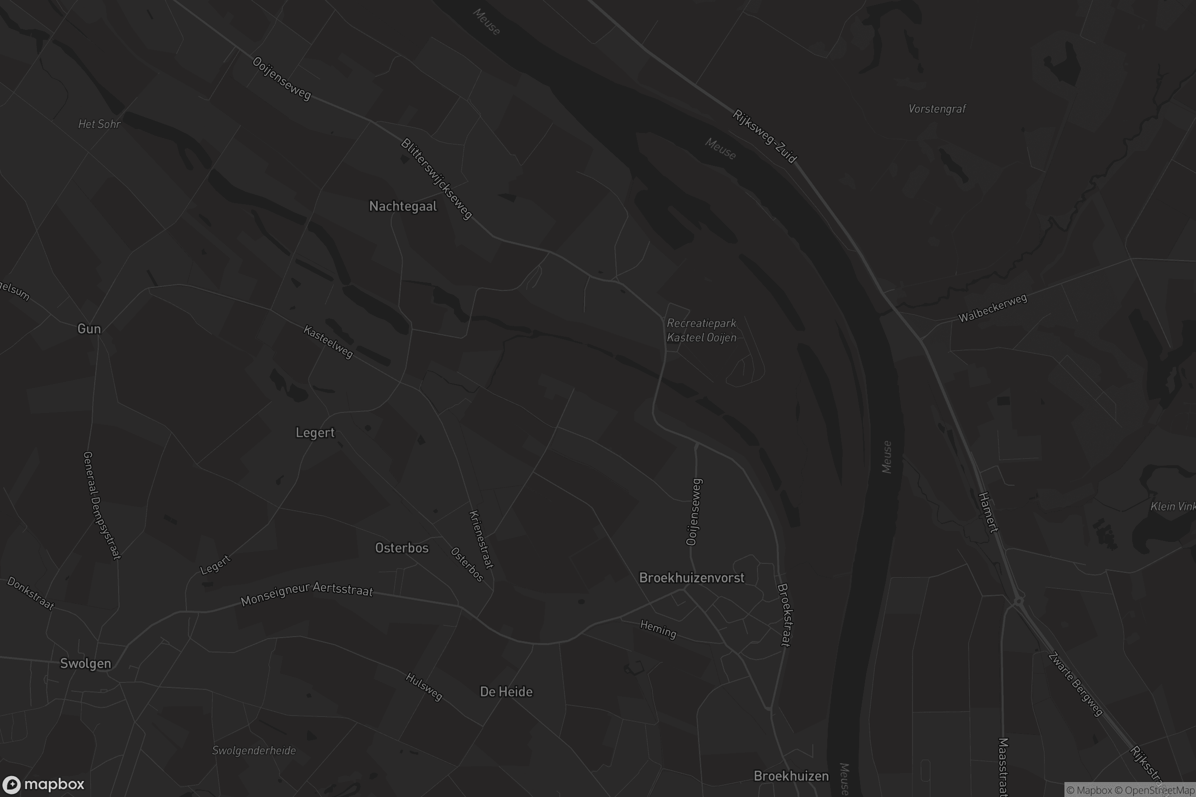 Kaart van Broekhuizenvorst