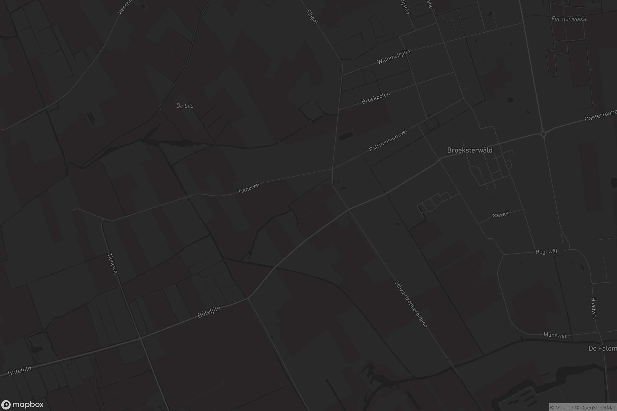 Kaart van Broeksterwâld