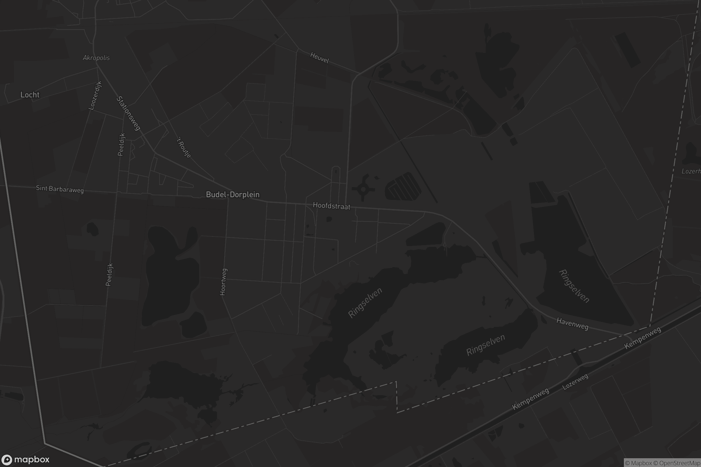 Kaart van Budel-Dorplein