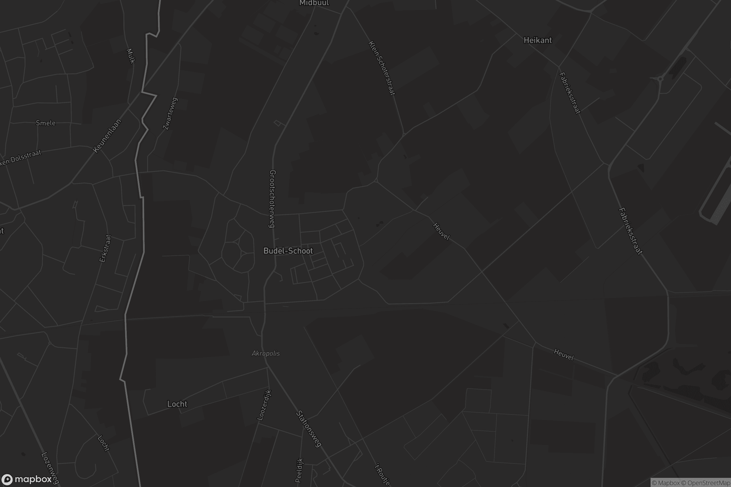 Kaart van Budel-Schoot