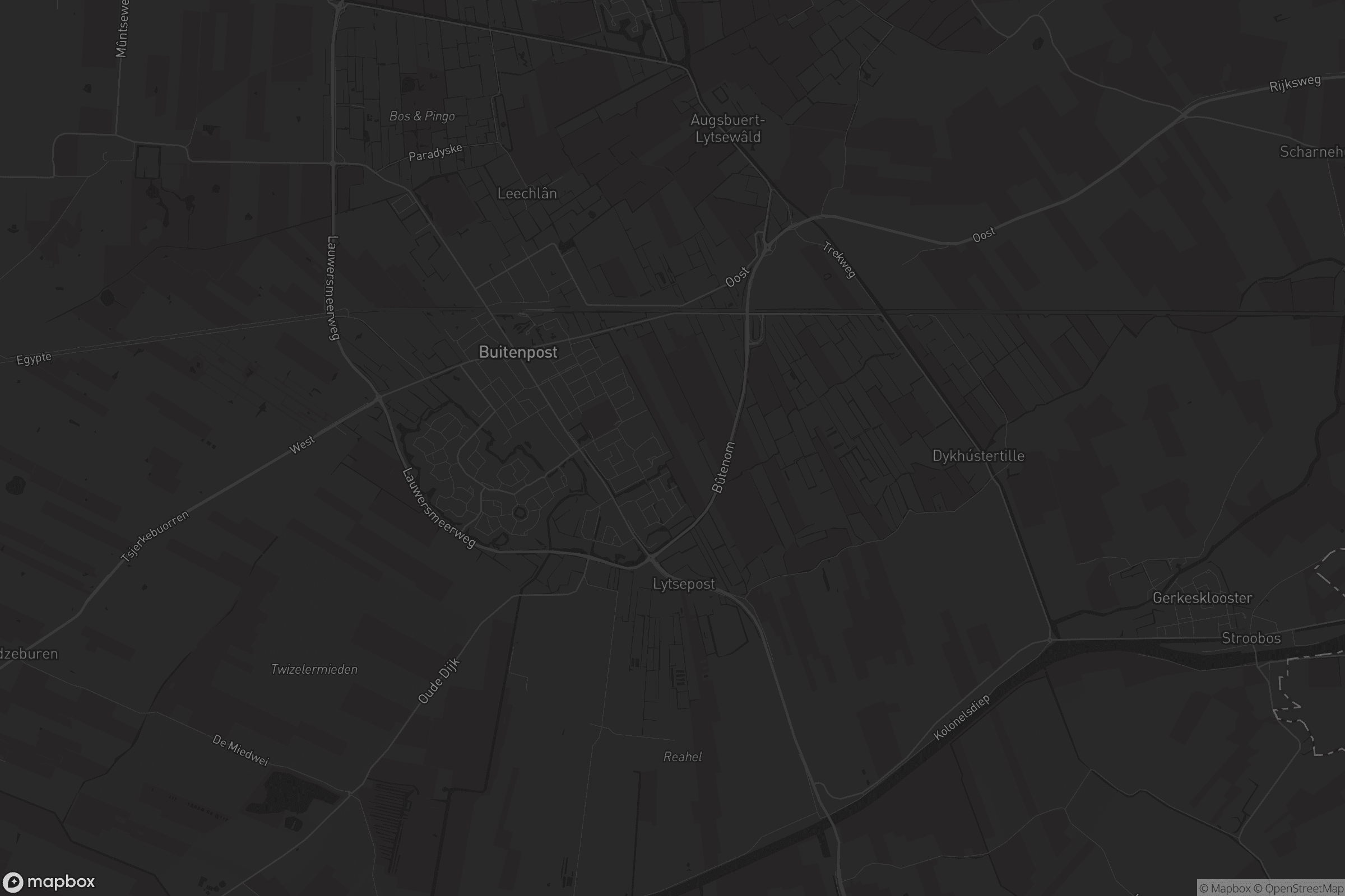 Kaart van Buitenpost