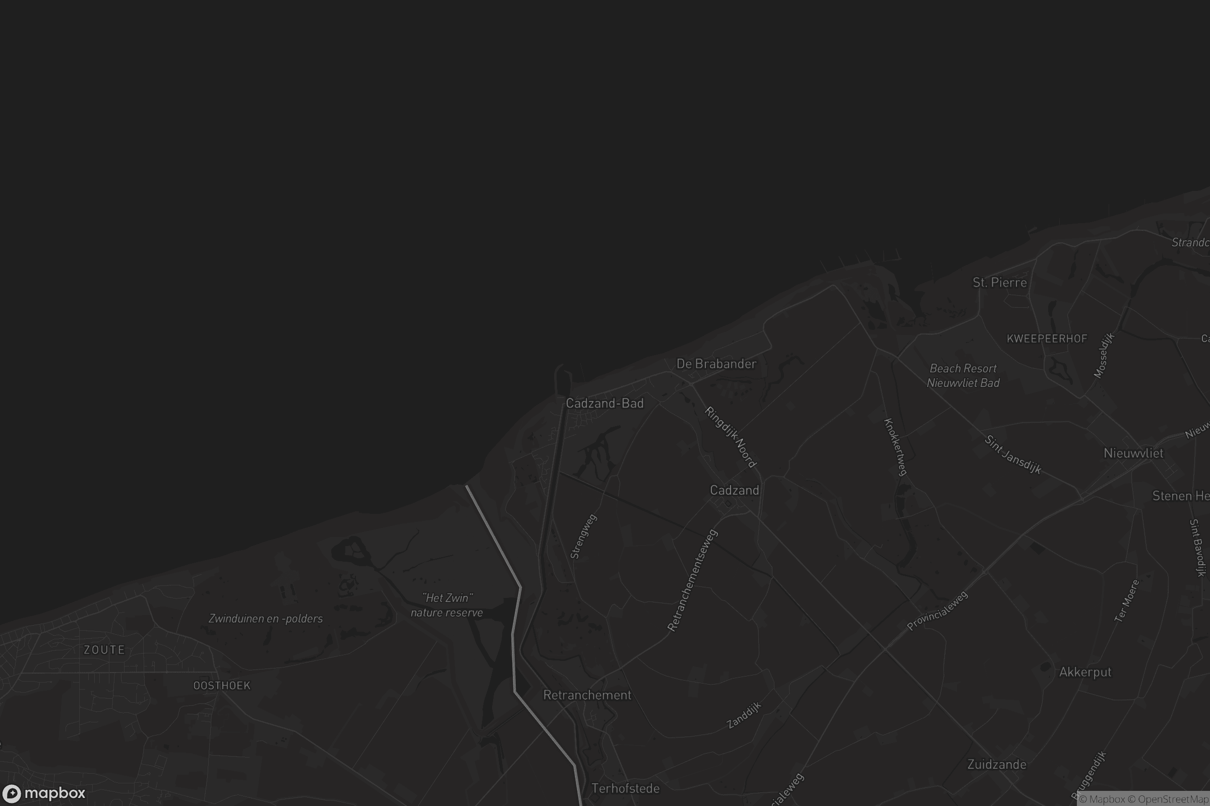 Kaart van Cadzand-Bad