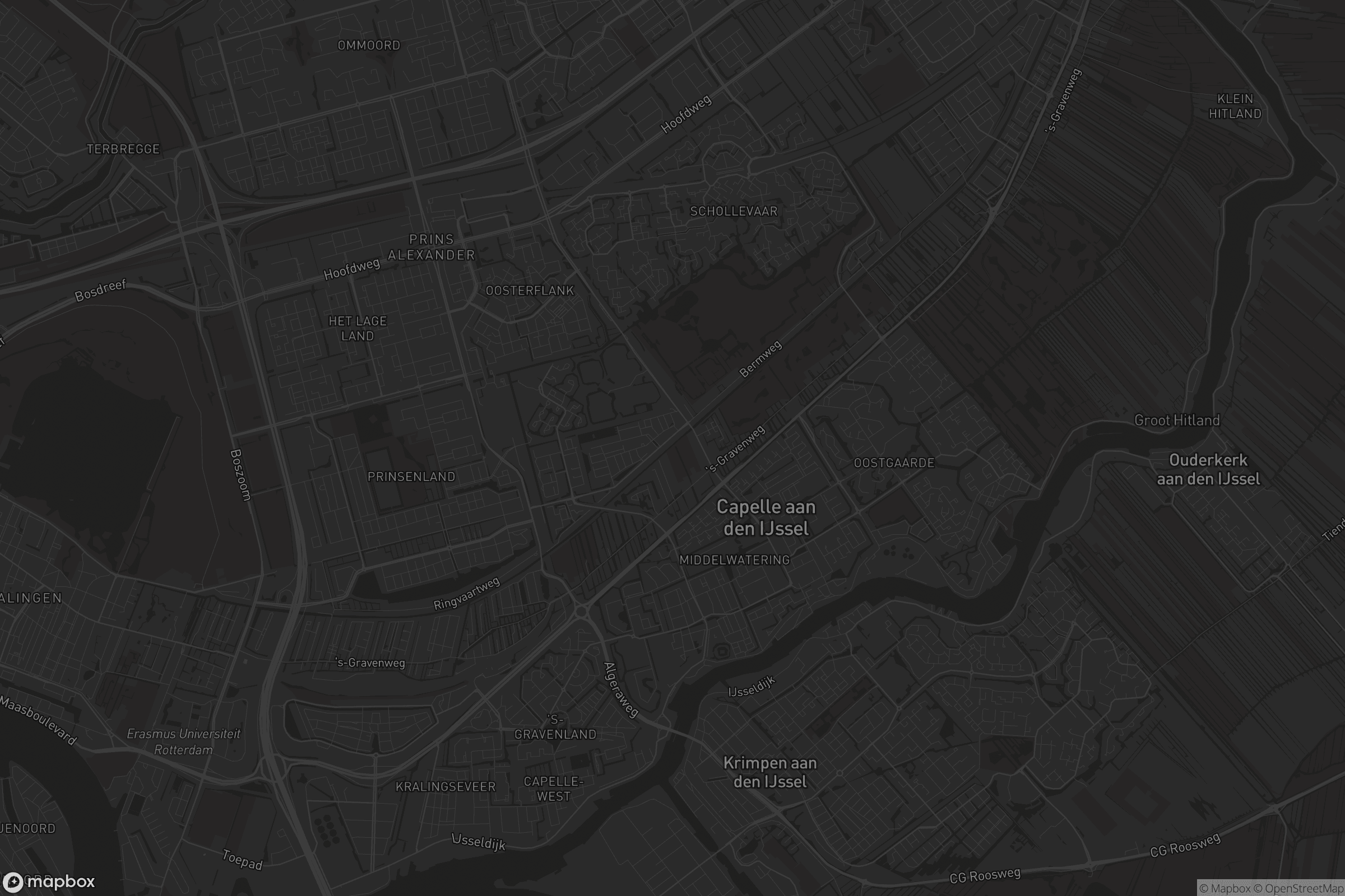 Kaart van Capelle aan den IJssel