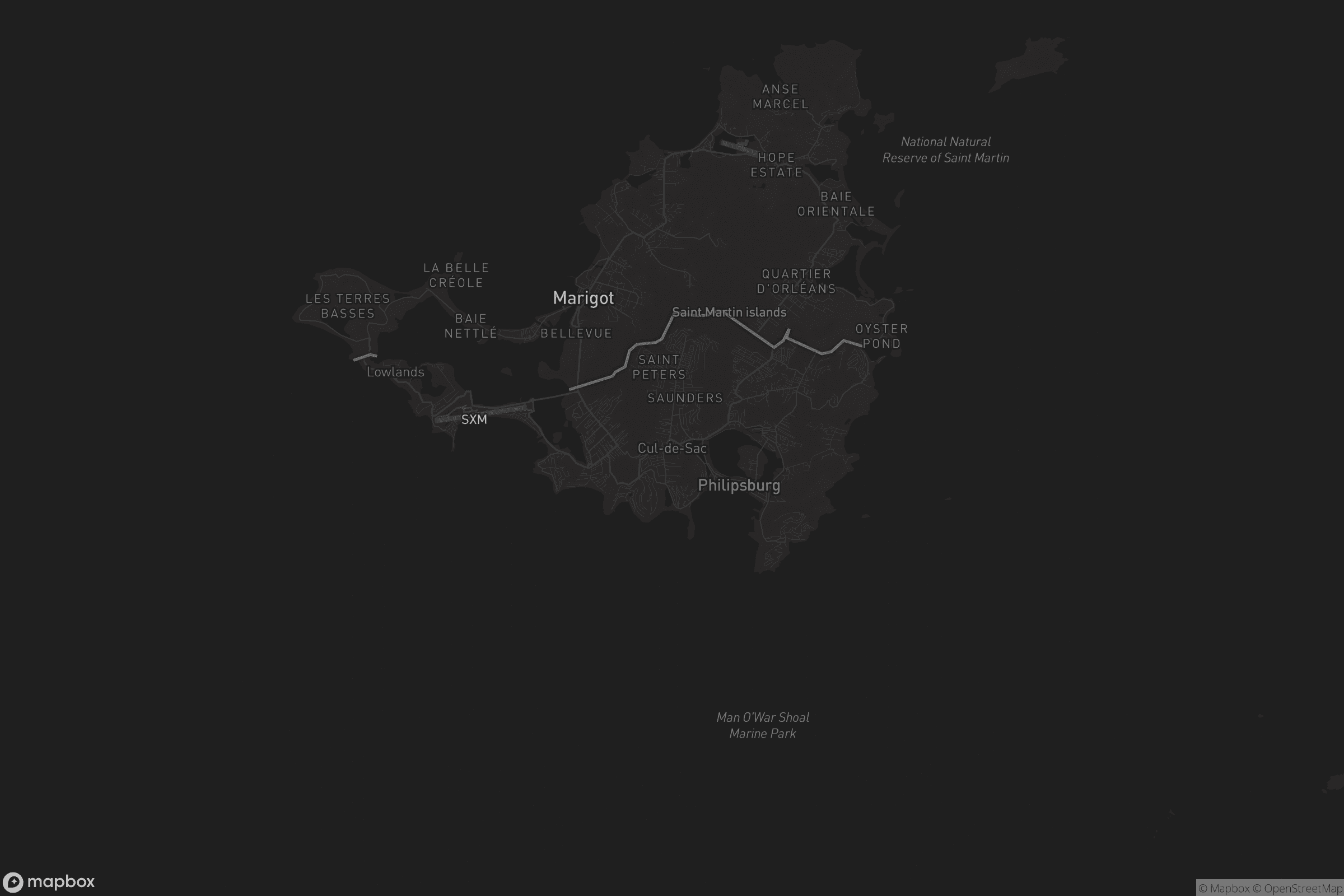 Kaart van Cul-de-Sac