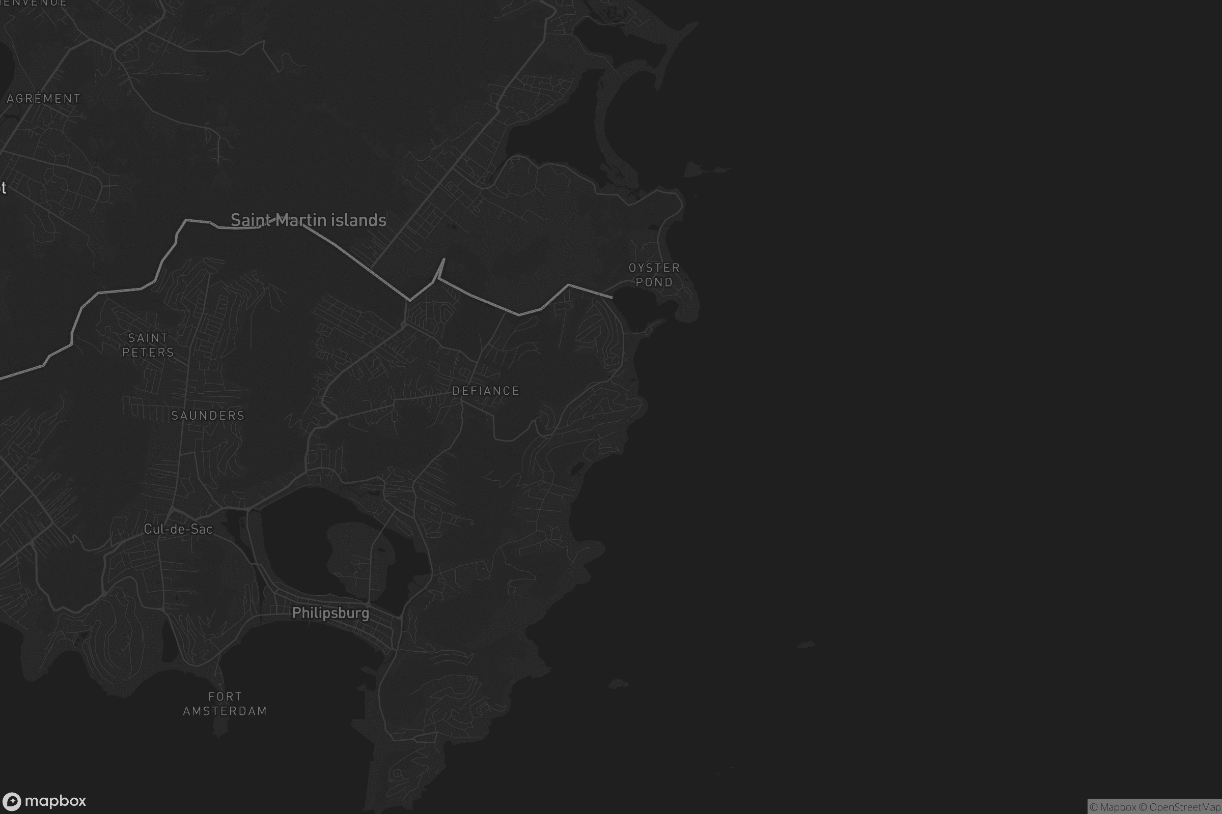 Kaart van Dawn Beach