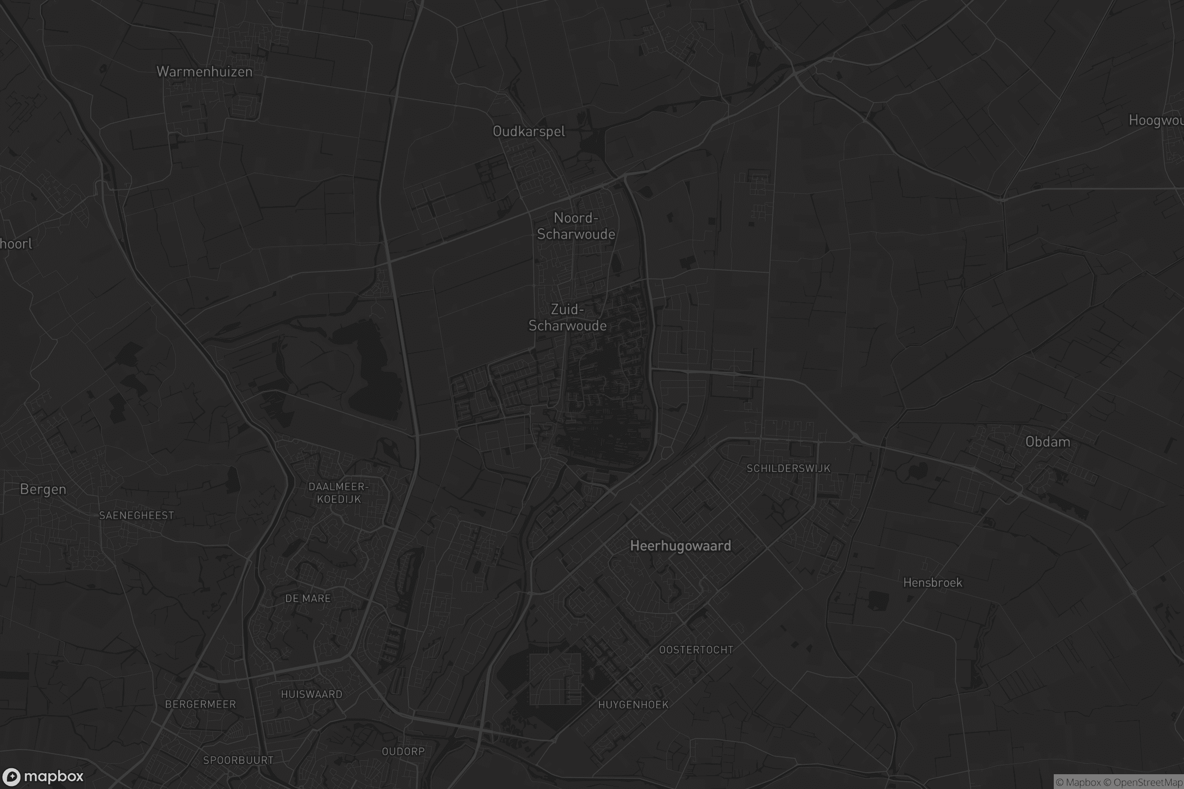 Kaart van Dijk en Waard