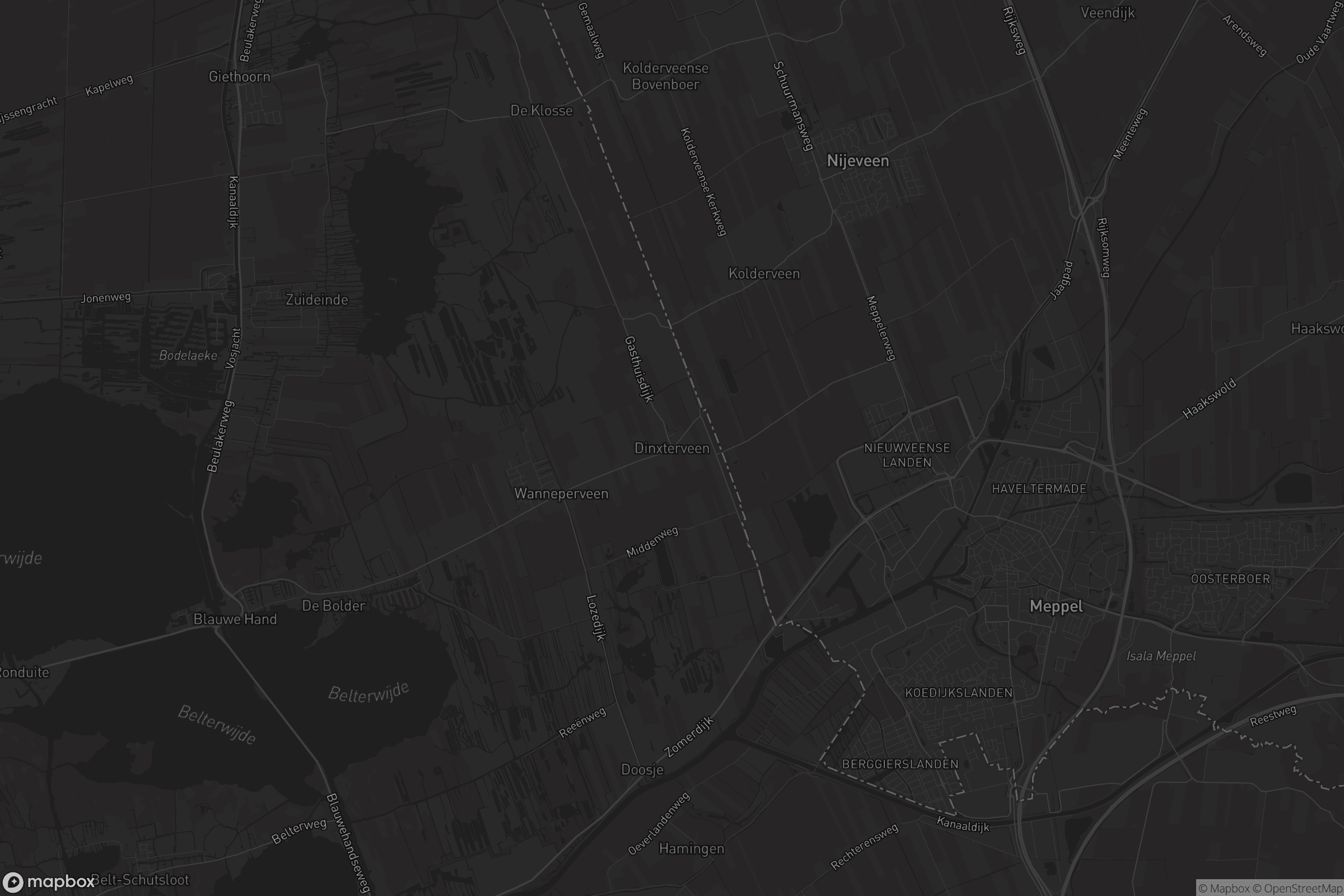 Kaart van Dinxterveen