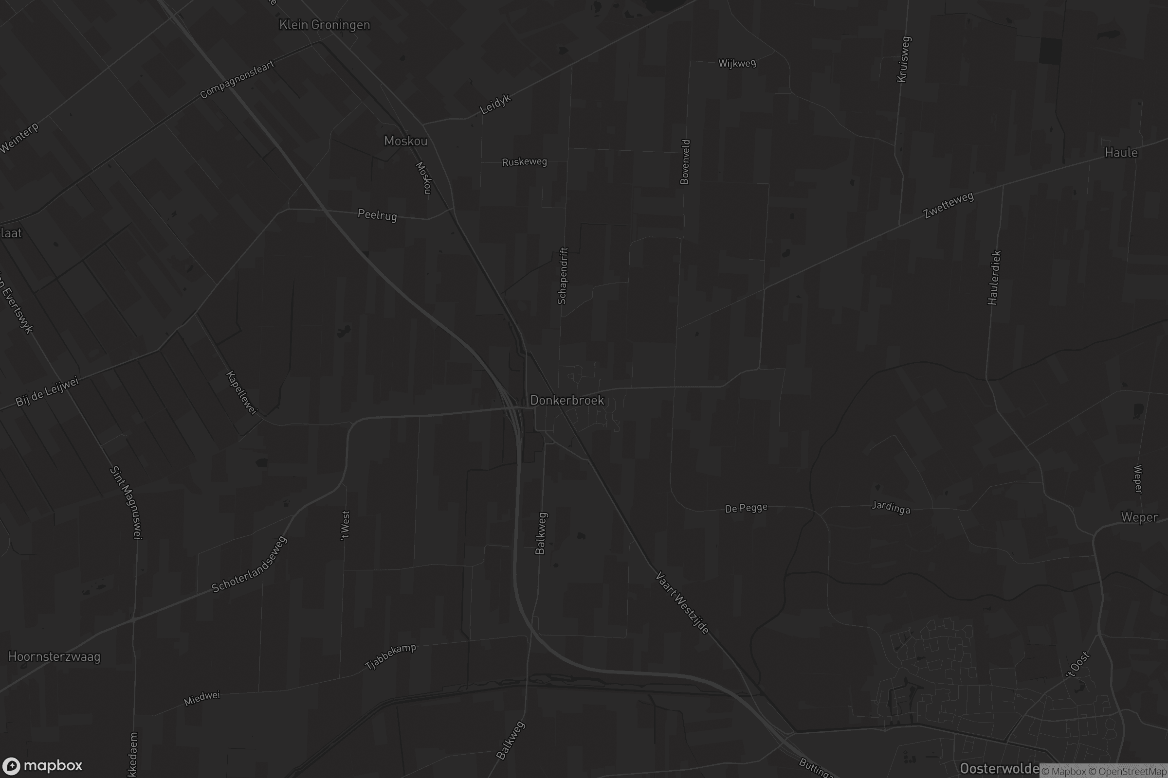 Kaart van Donkerbroek