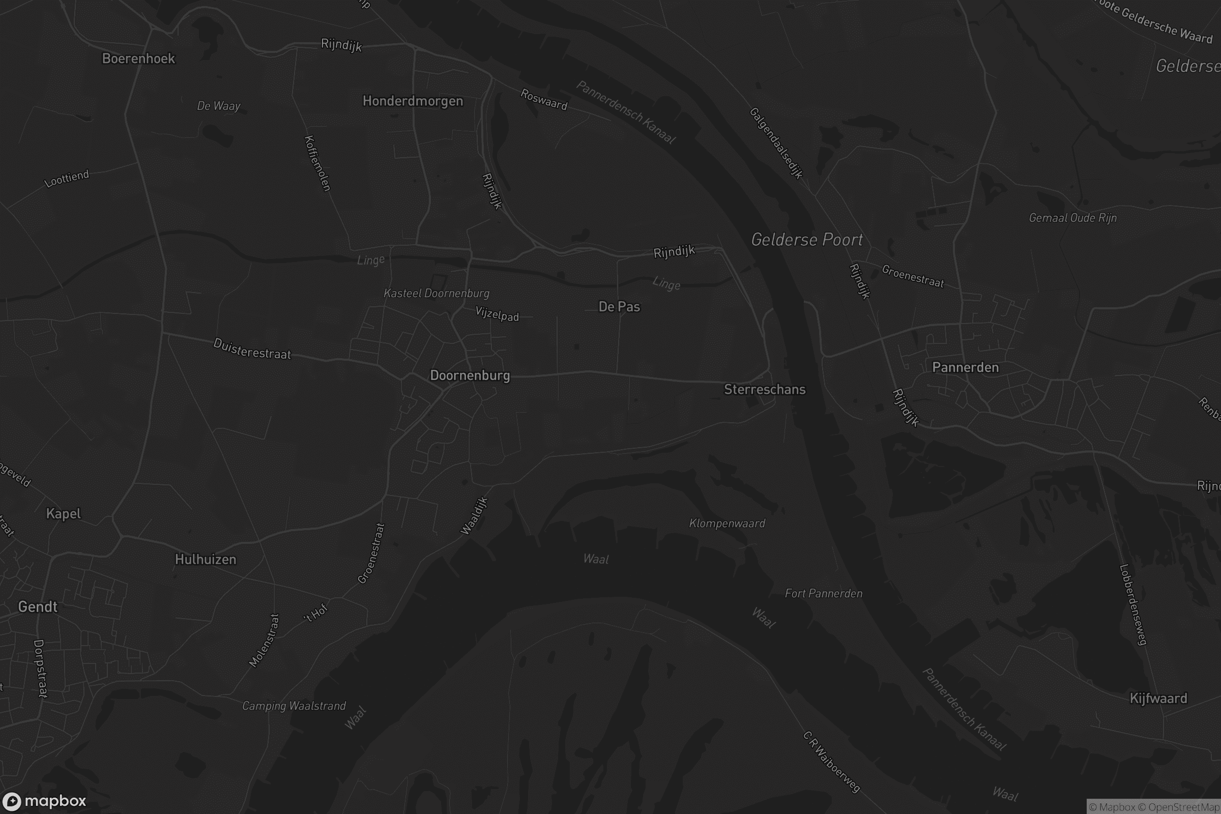 Kaart van Doornenburg