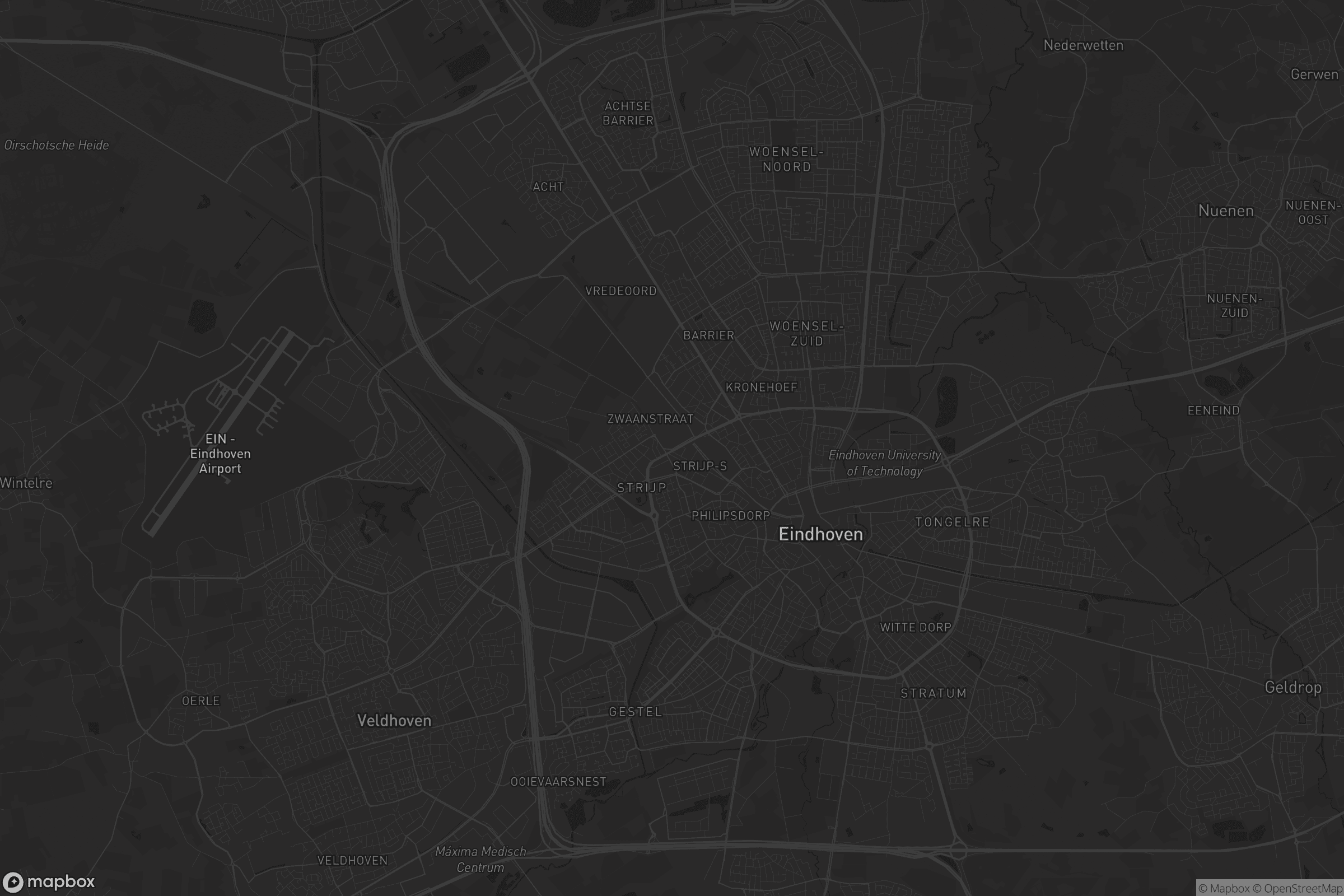 Kaart van Eindhoven
