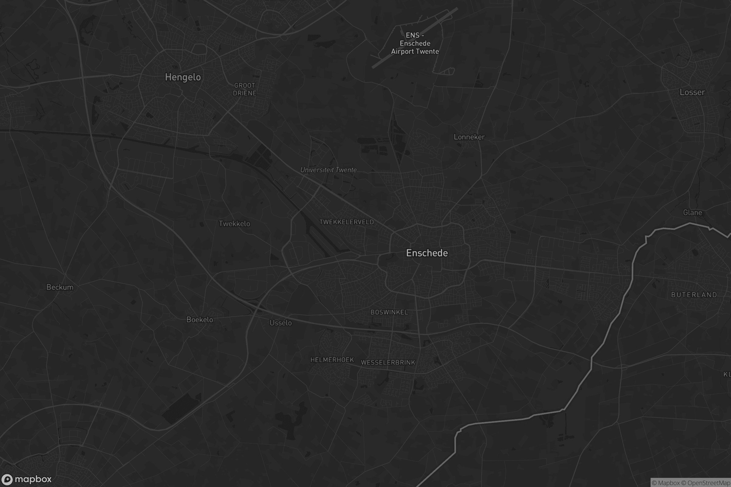 Kaart van Enschede