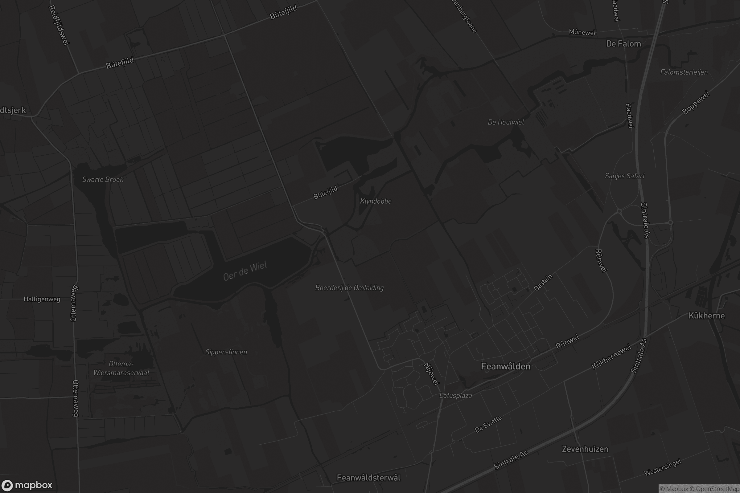 Kaart van Feanwâlden