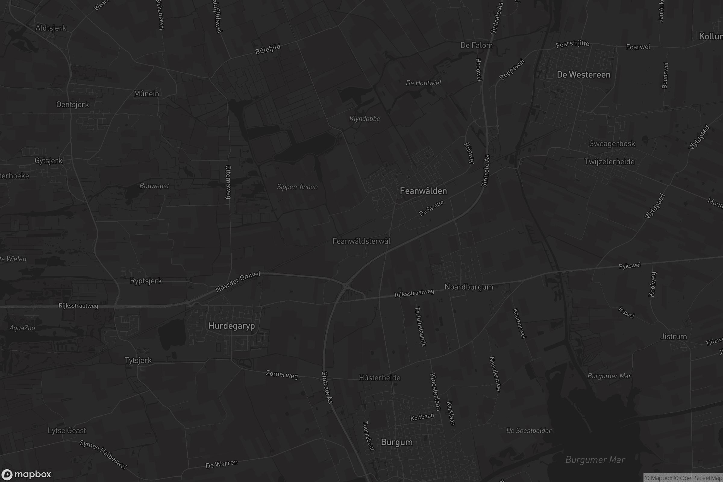 Kaart van Feanwâldsterwâl