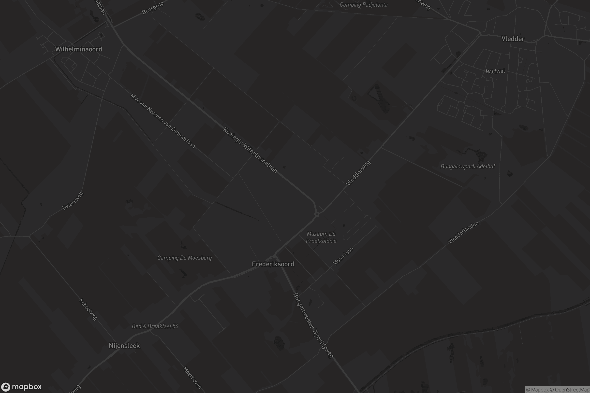 Kaart van Frederiksoord