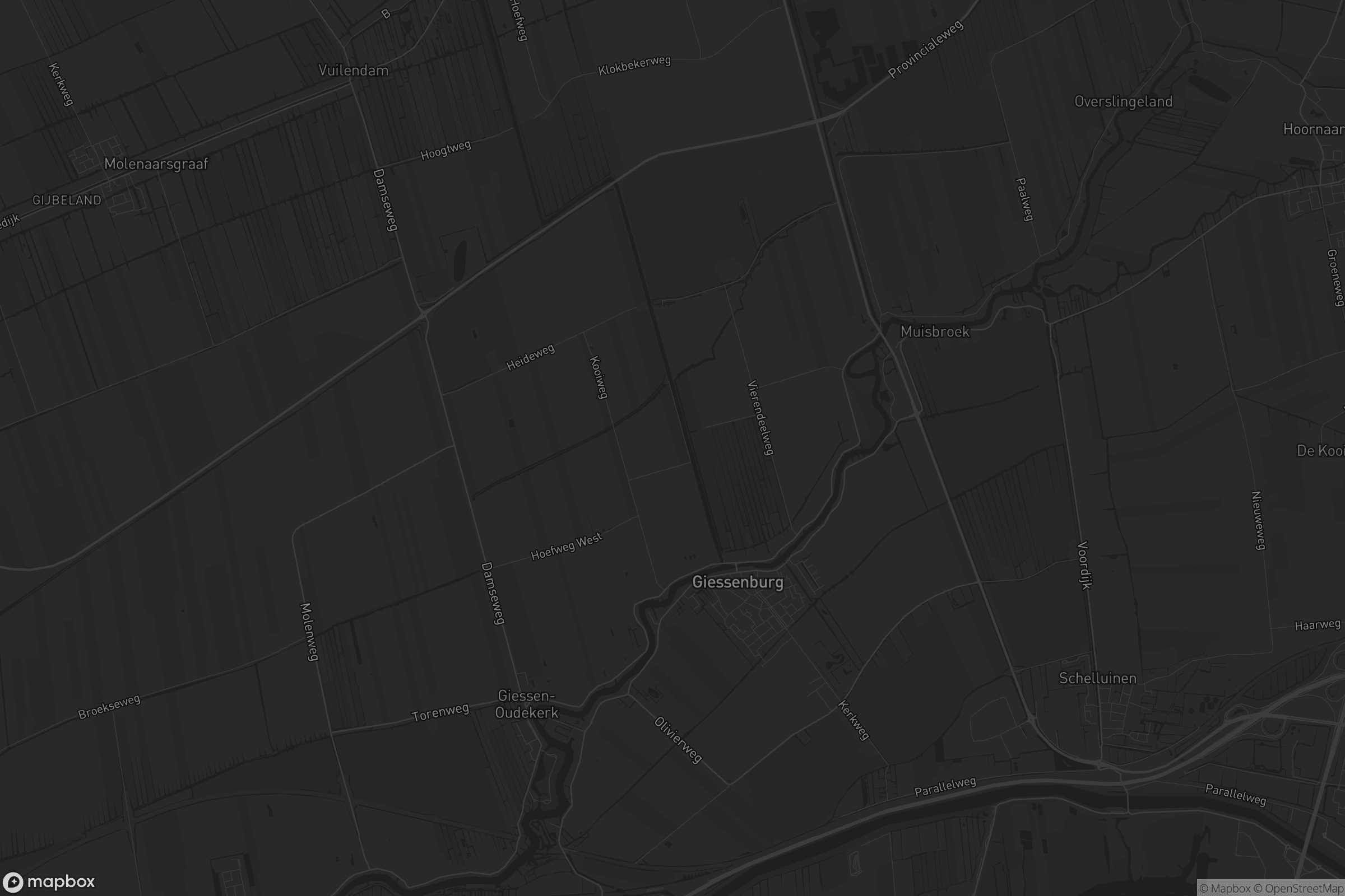 Kaart van Giessenburg