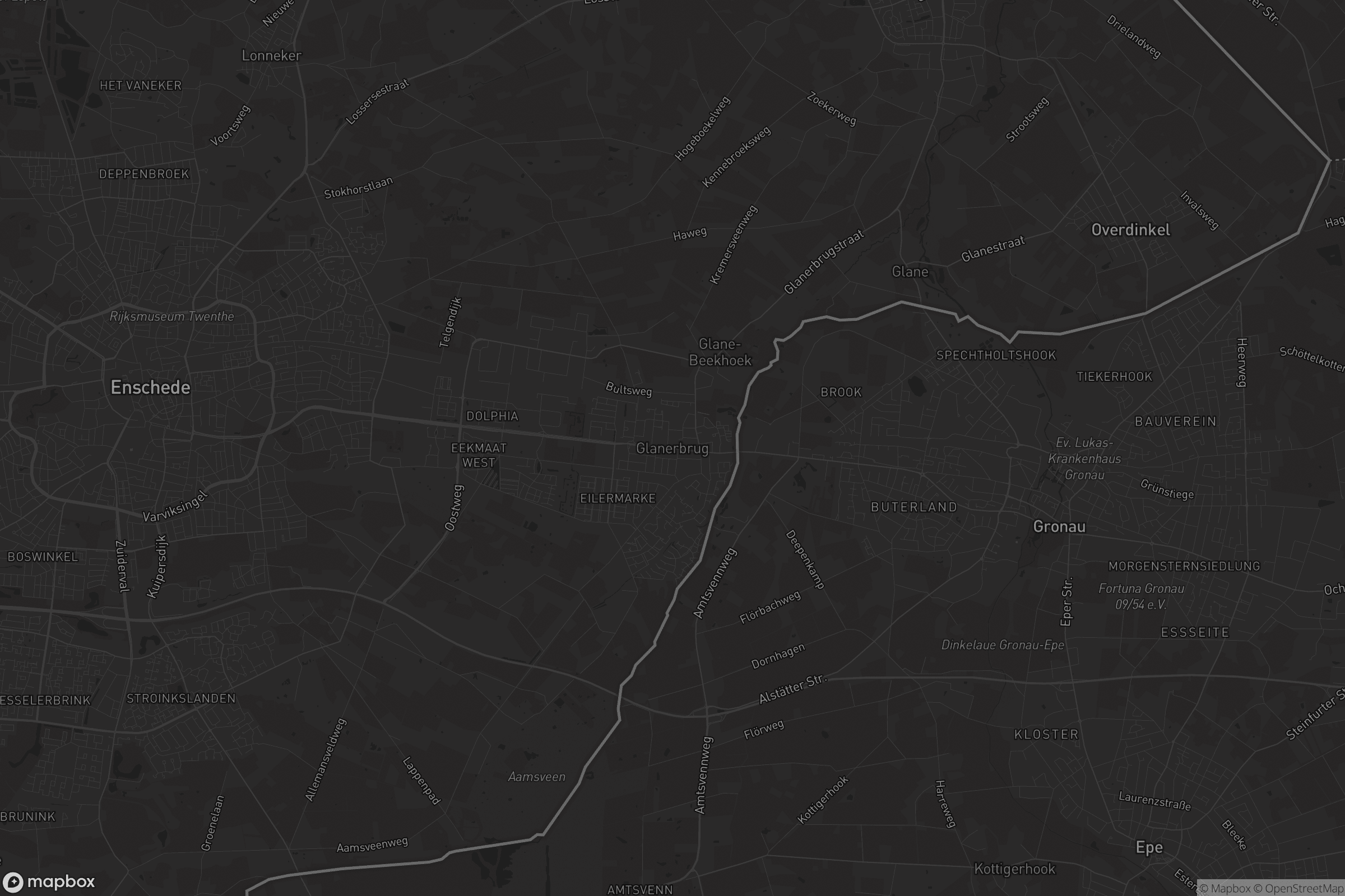 Kaart van Glanerbrug