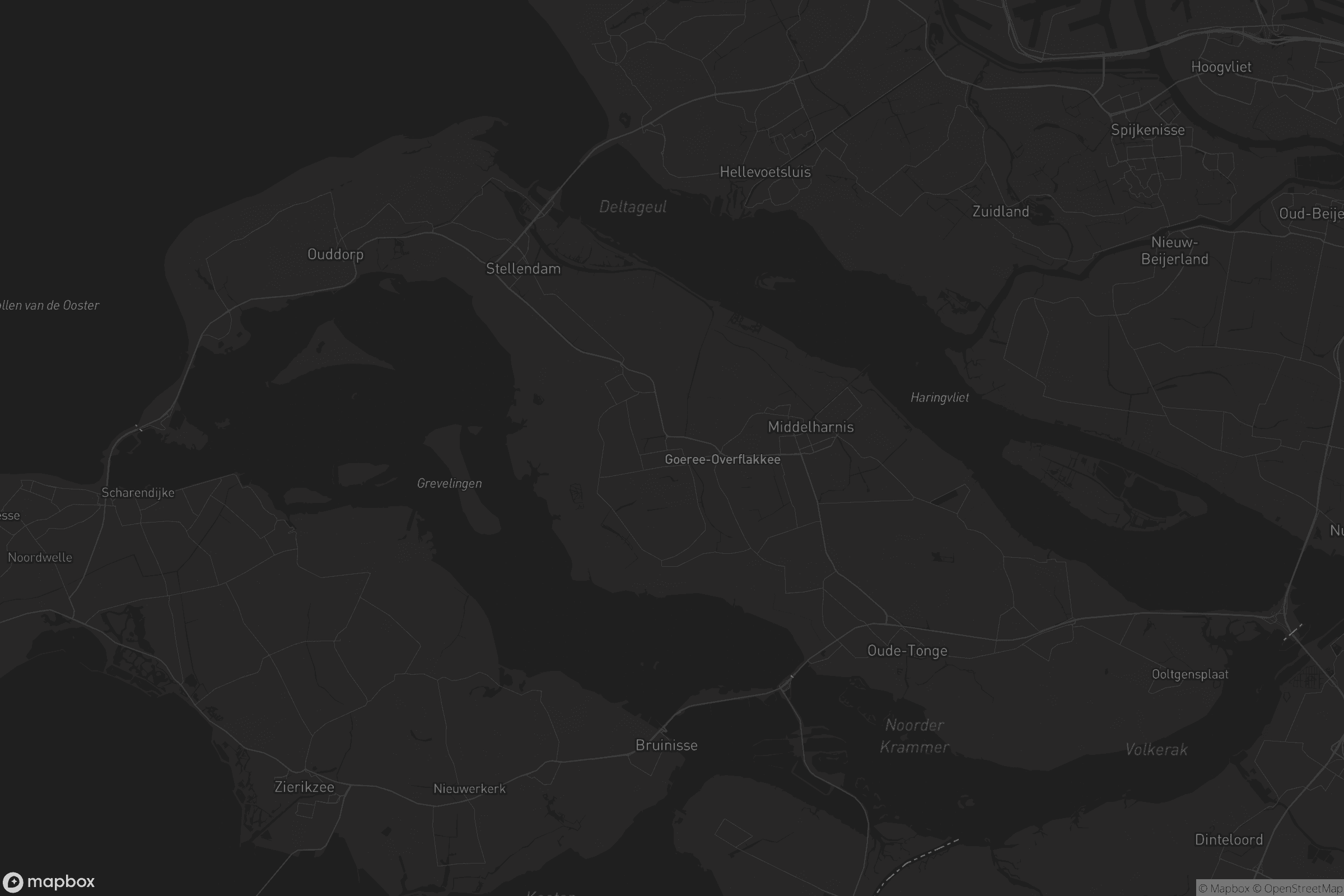 Kaart van Goeree-Overflakkee