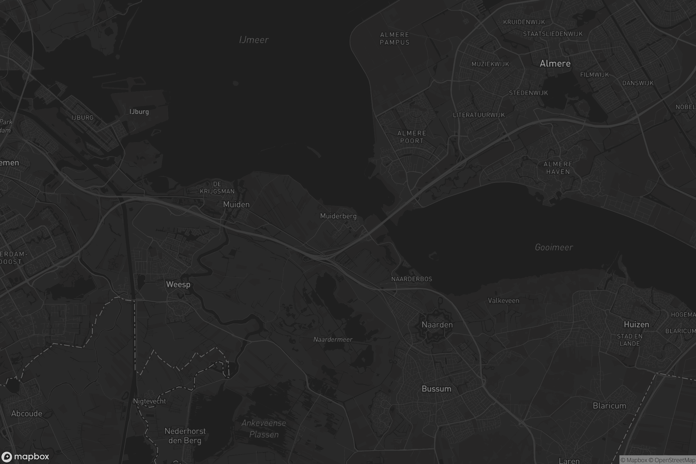 Kaart van Gooise Meren