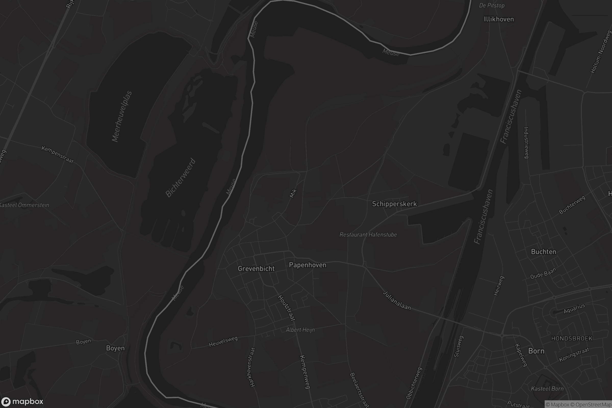 Kaart van Grevenbicht