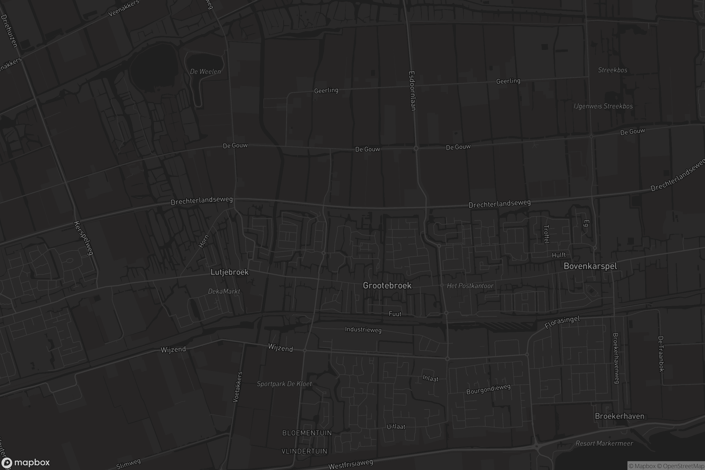 Kaart van Grootebroek