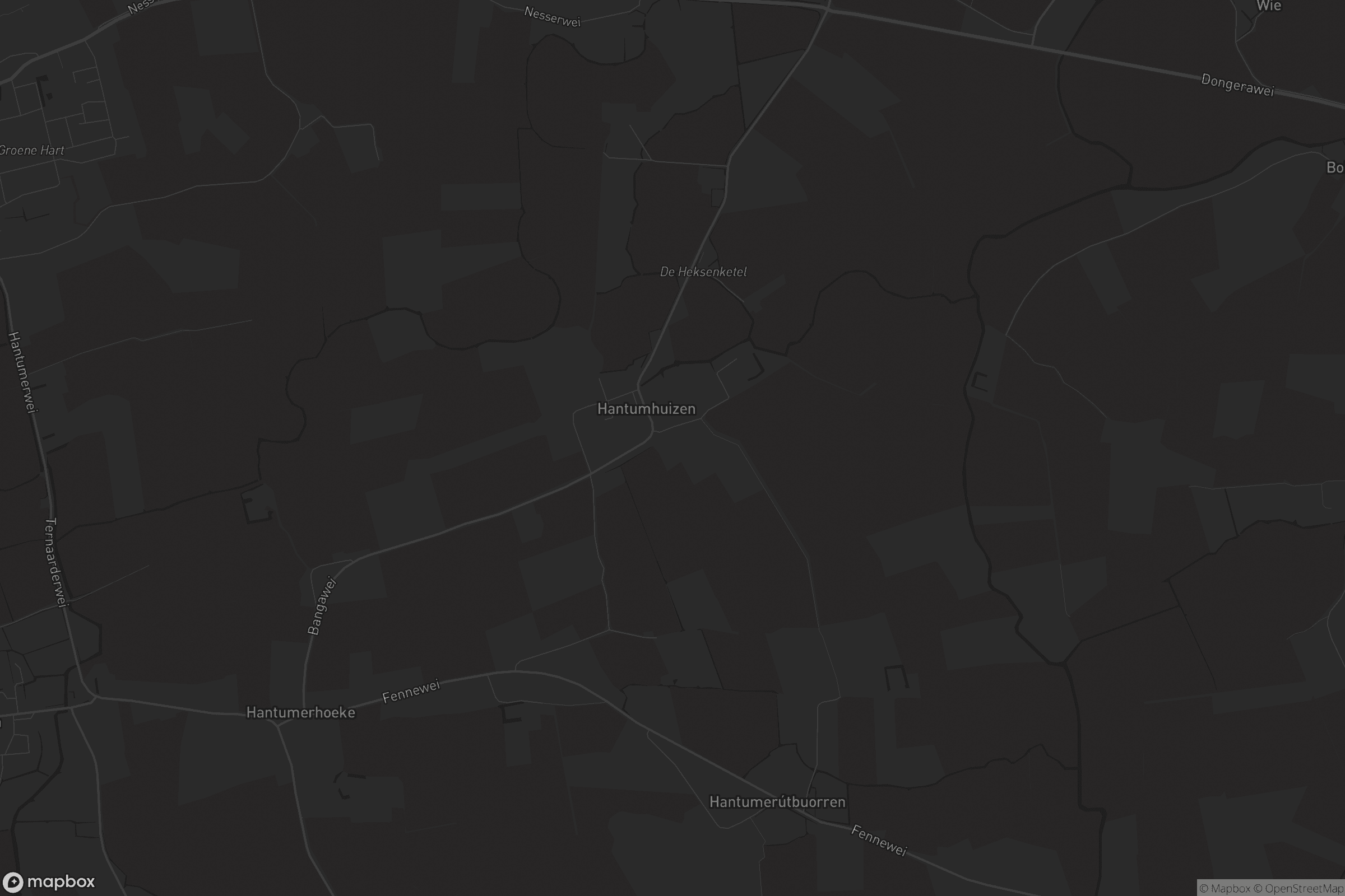 Kaart van Hantumhuzen