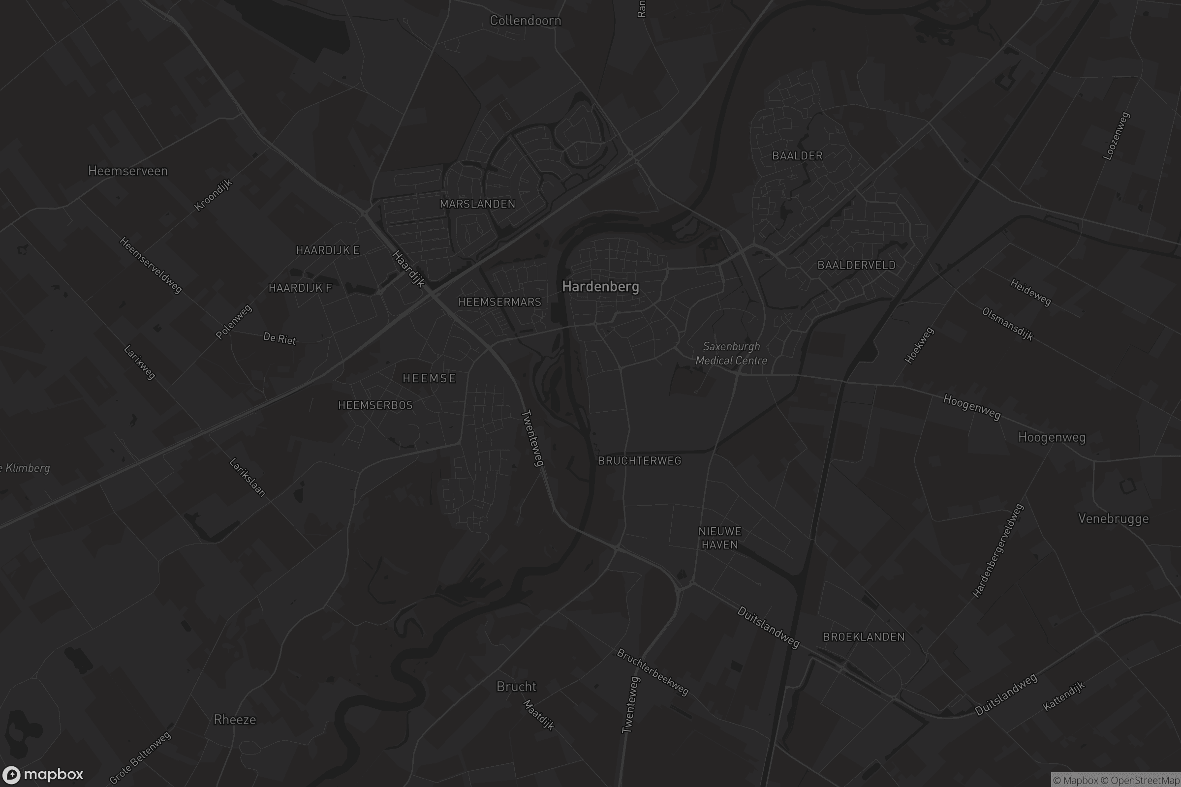 Kaart van Hardenberg