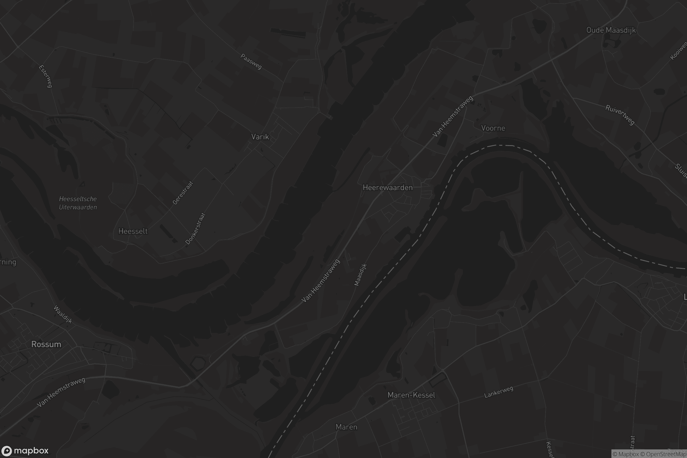 Kaart van Heerewaarden