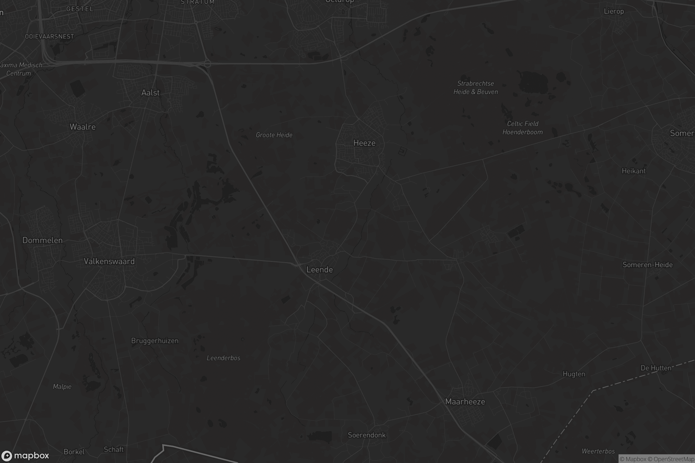 Kaart van Heeze-Leende