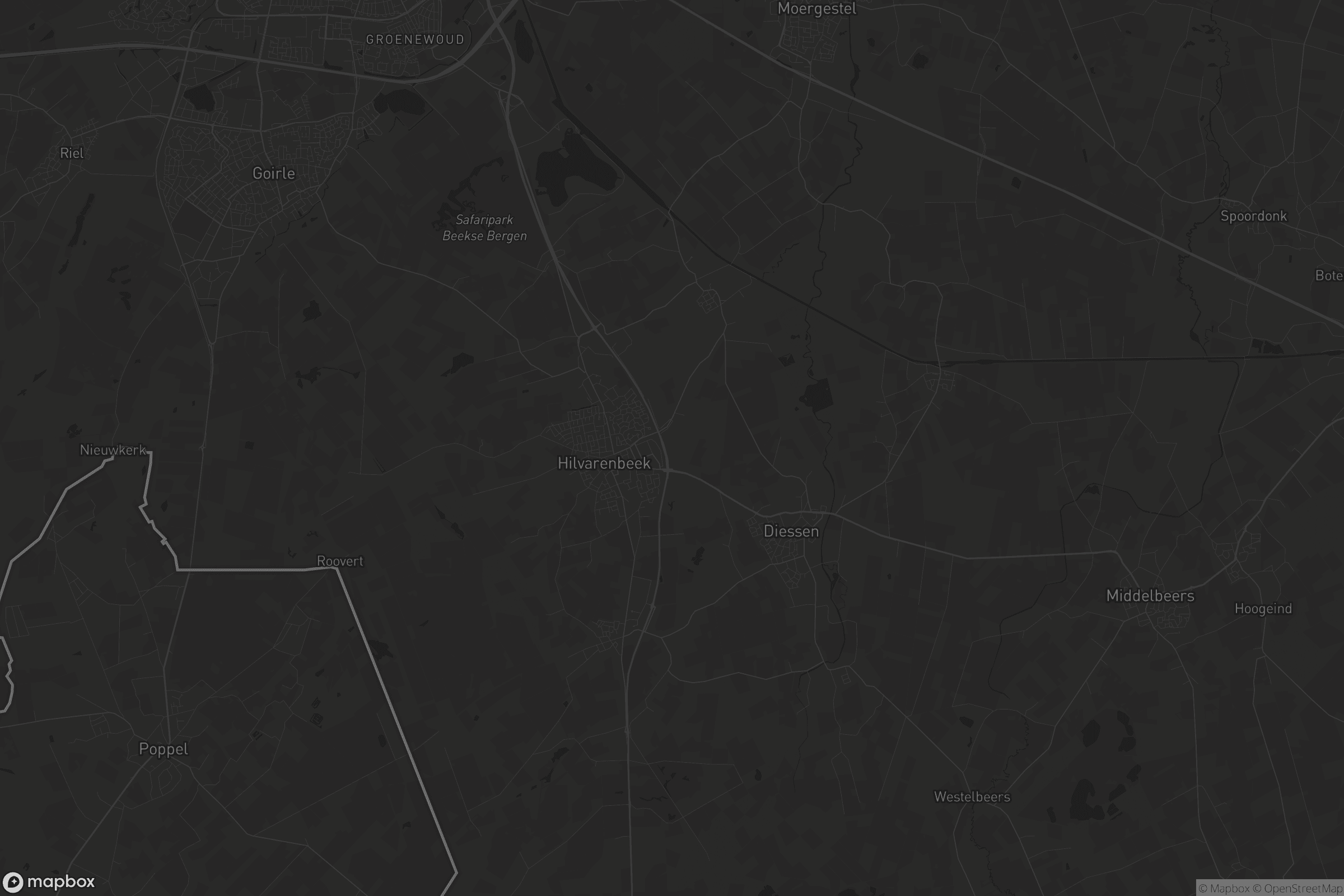 Kaart van Hilvarenbeek