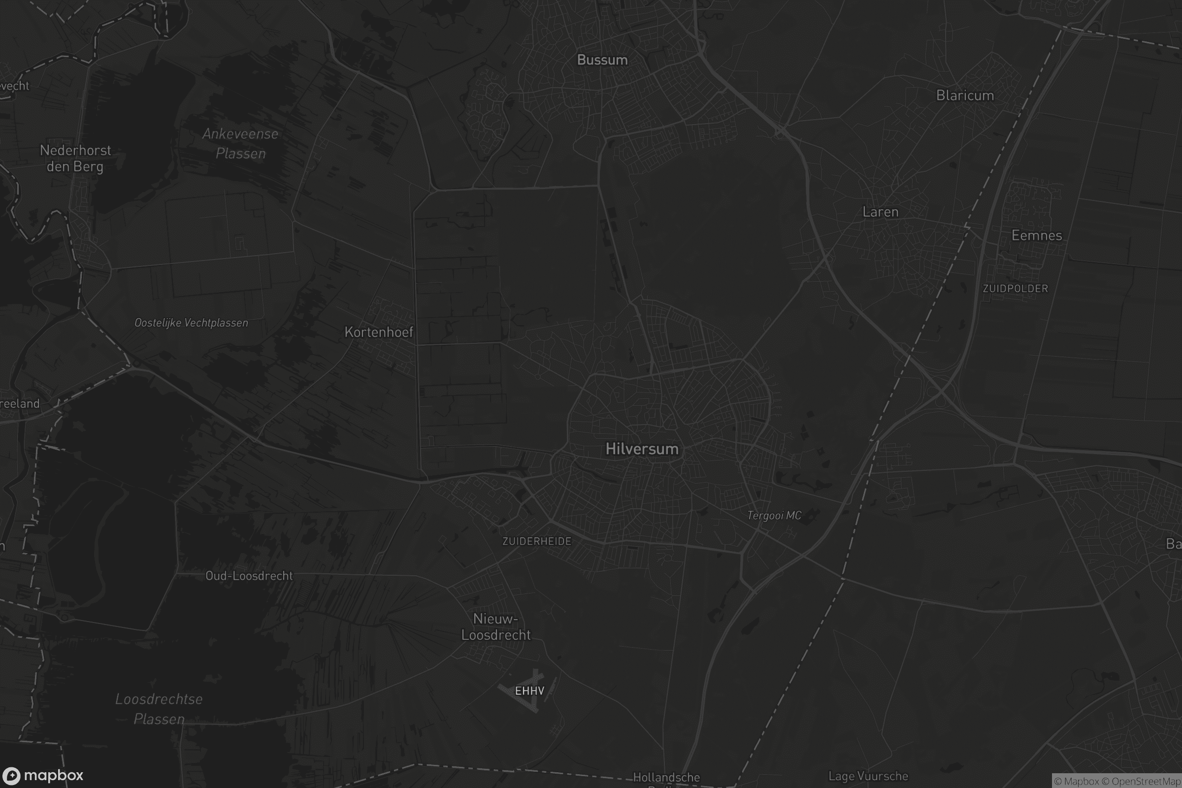 Kaart van Hilversum