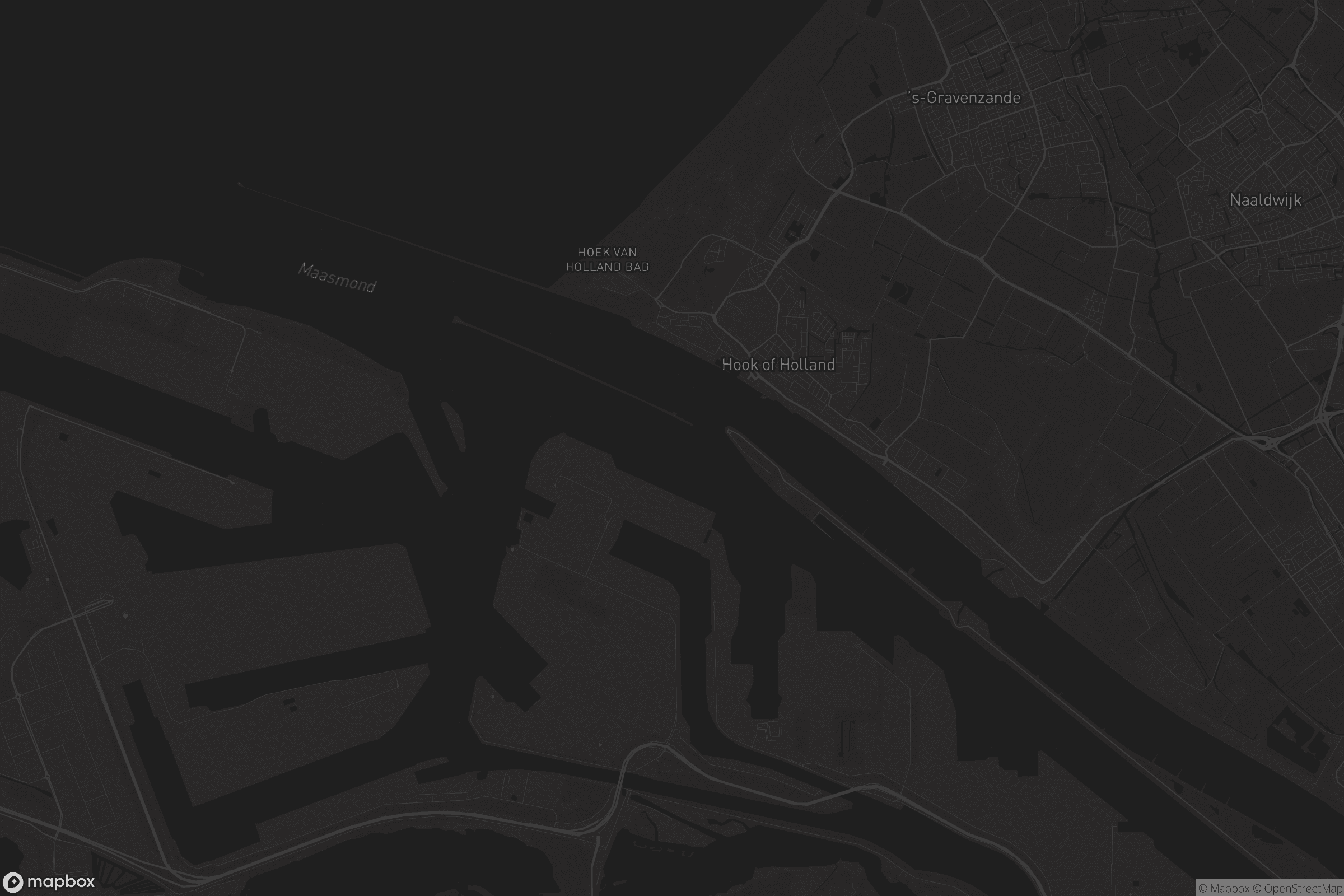 Kaart van Hoek van Holland