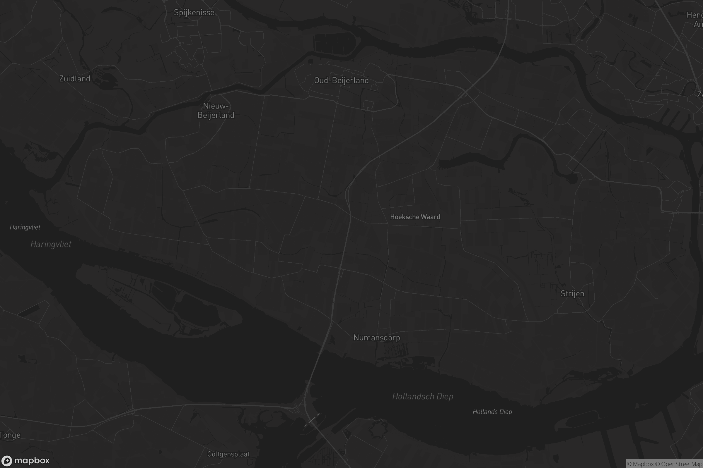 Kaart van Hoeksche Waard