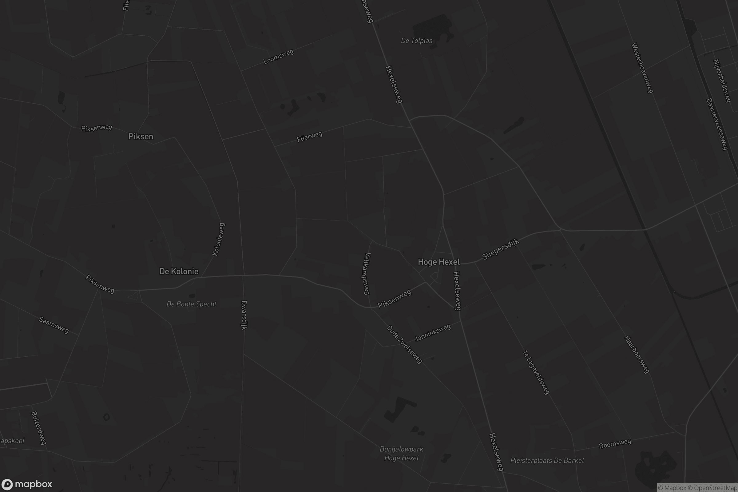 Kaart van Hoge Hexel