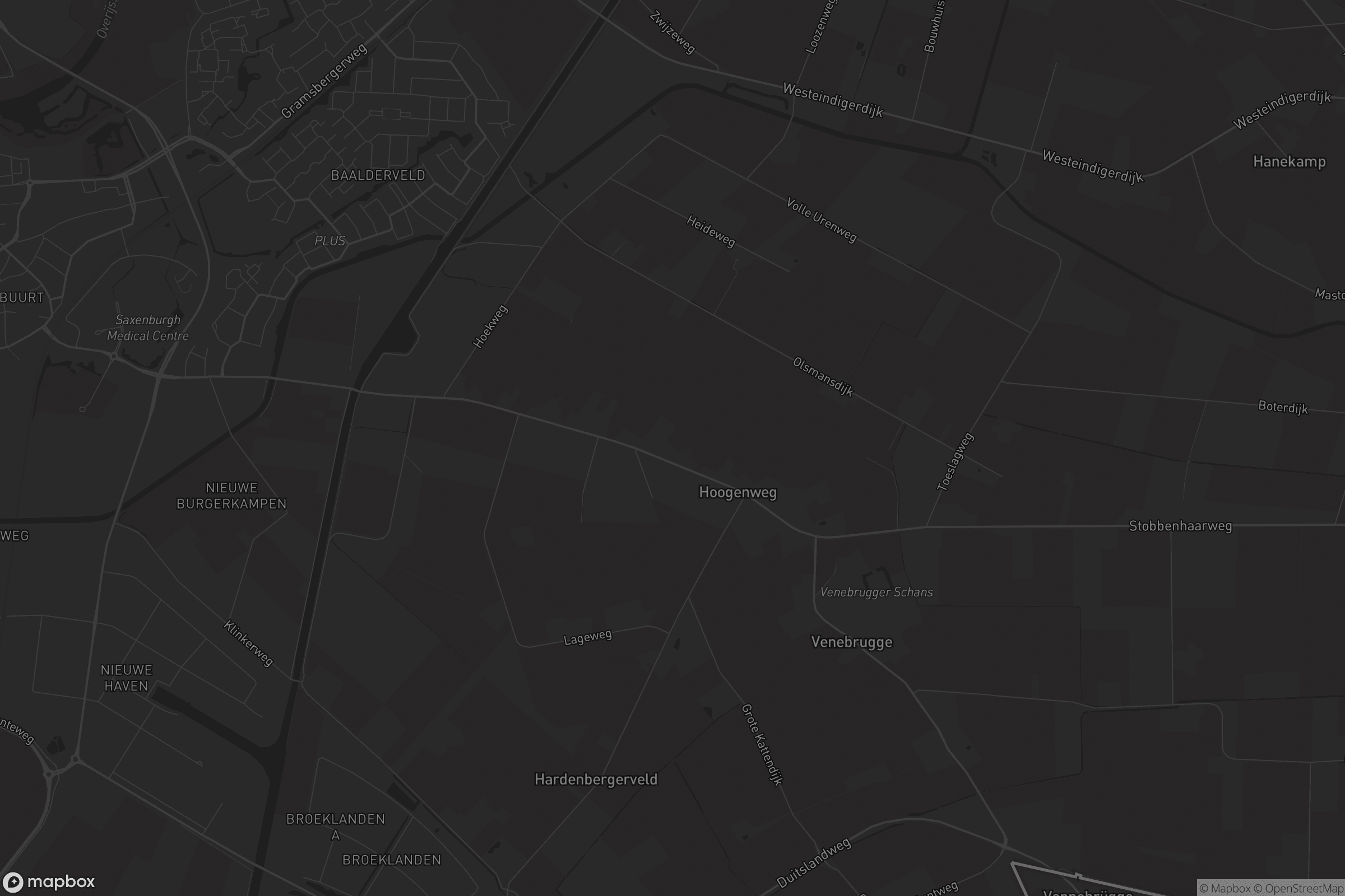 Kaart van Hoogenweg